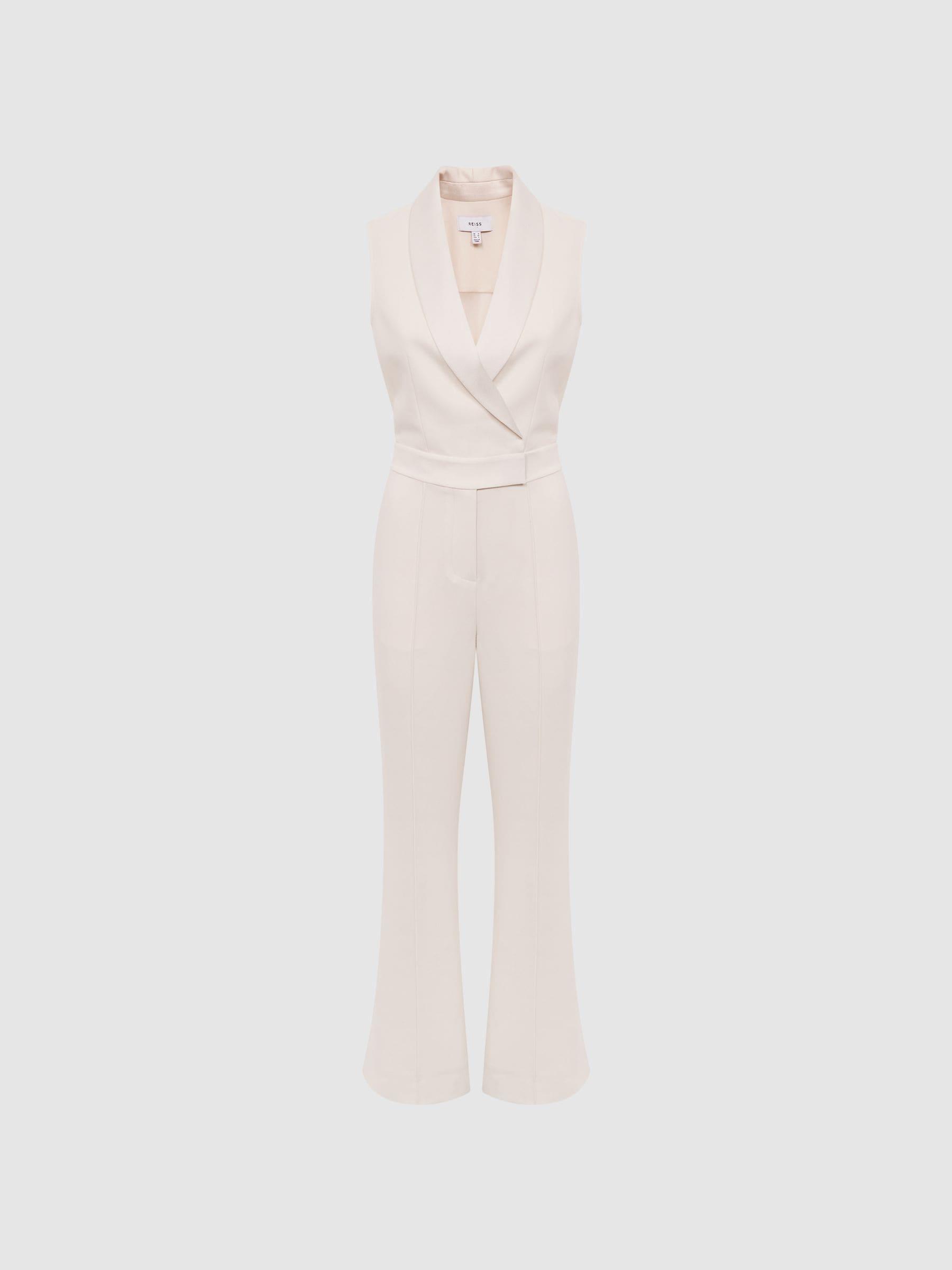 Reiss Dani Ivory Tuxedo Jumpsuit, Us in White Lyst UK