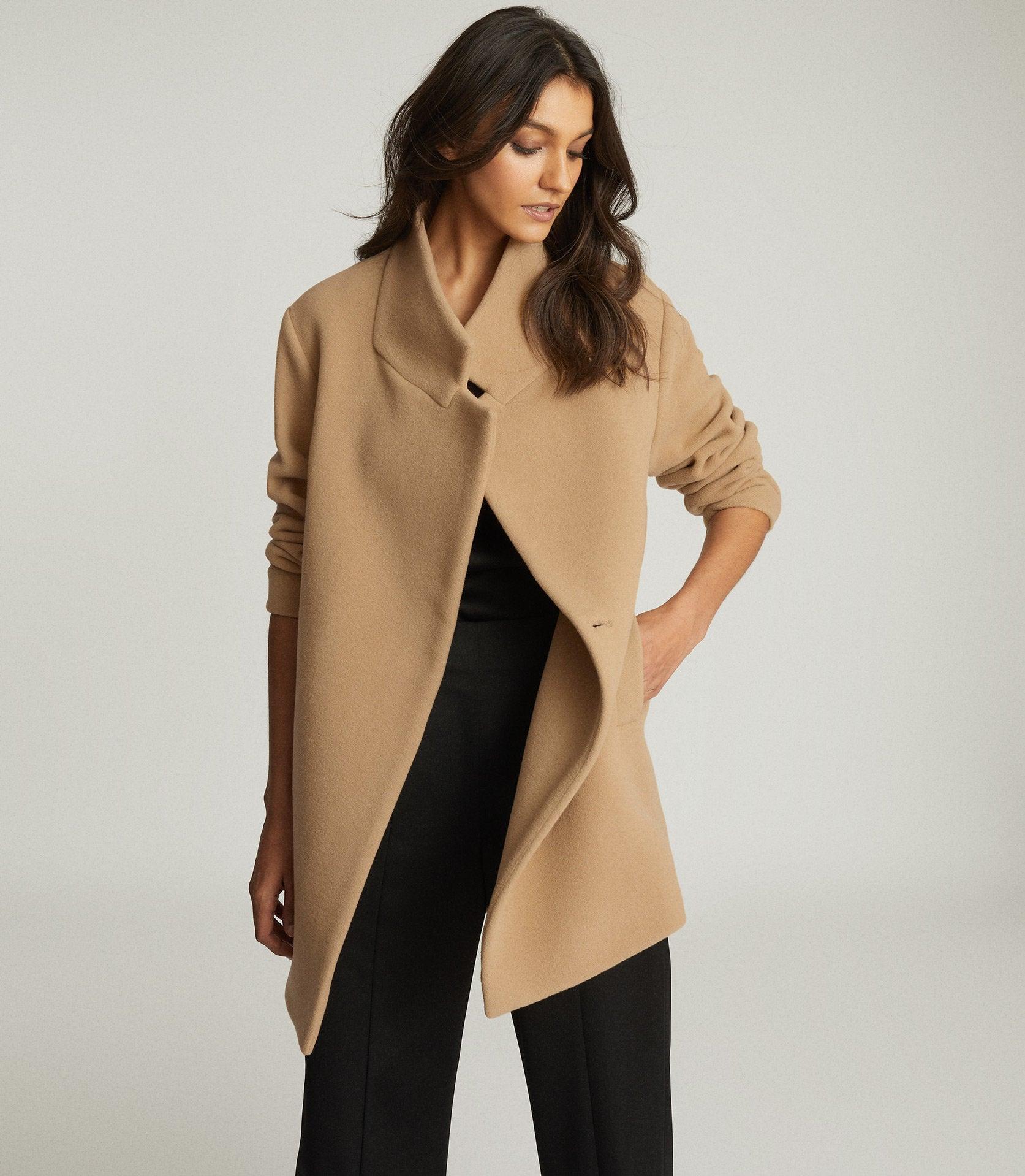 wool mid length coat