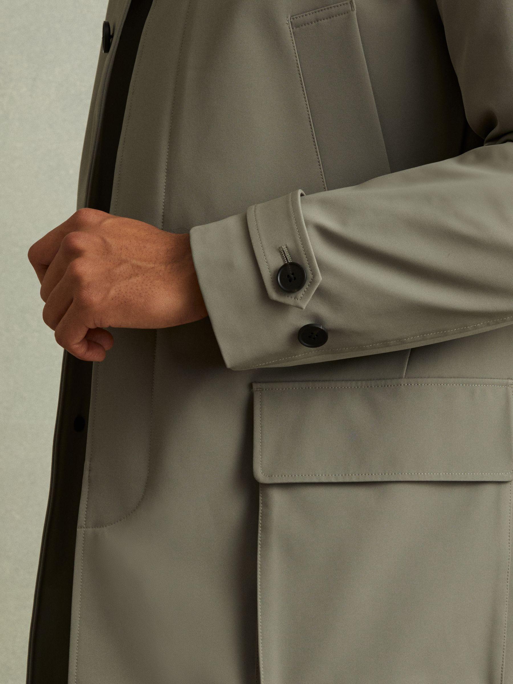 Reiss Player Pistachio Green Hybrid Removable Funnel Neck