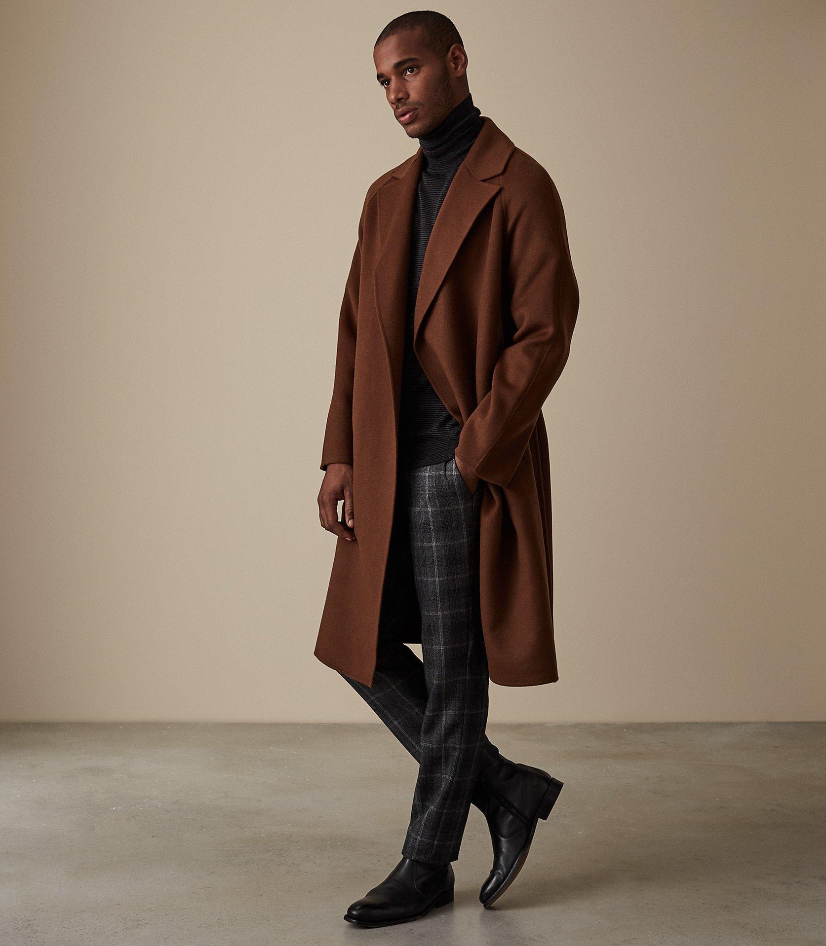 mens belted wool coat