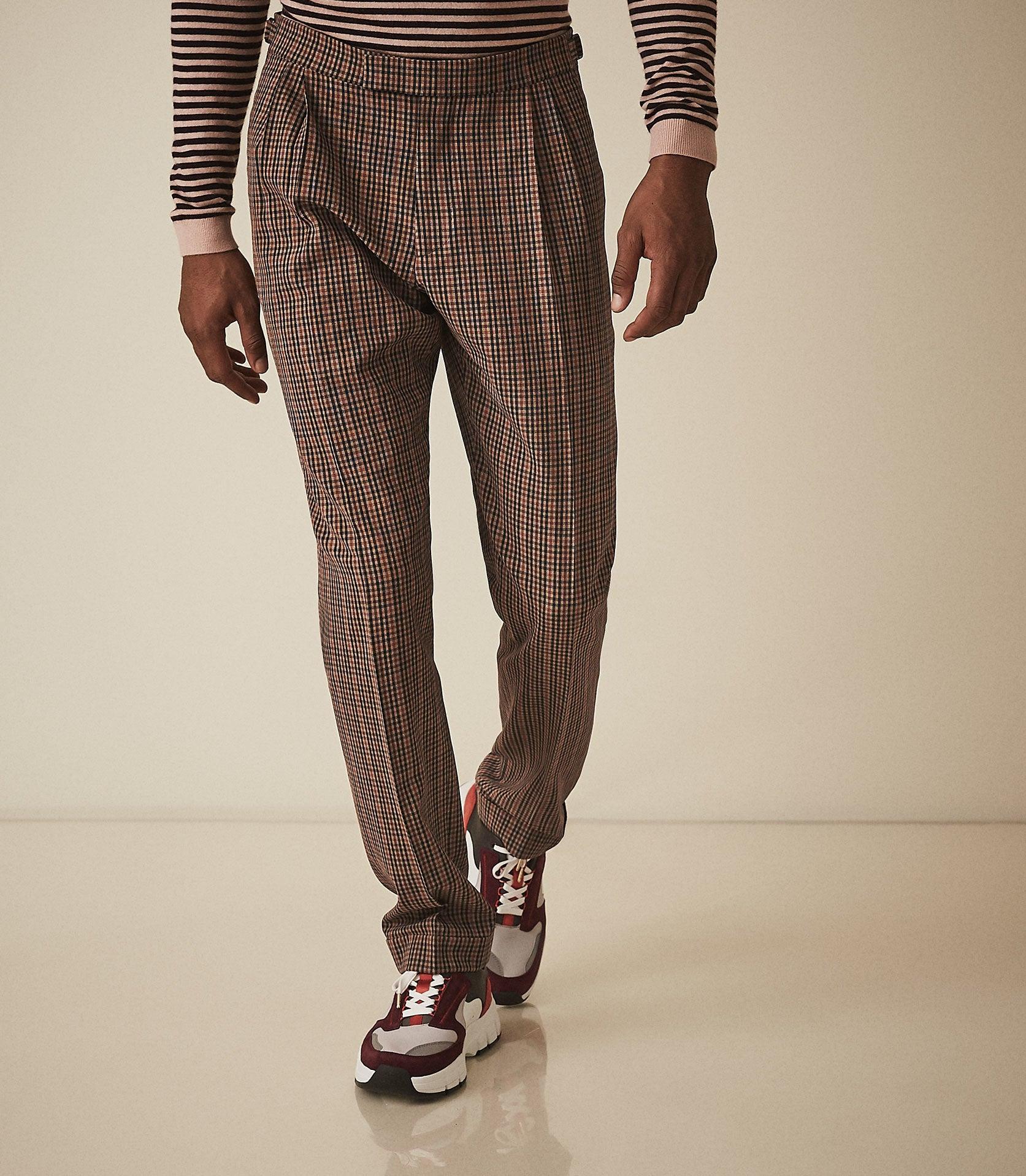 zara mens check trousers