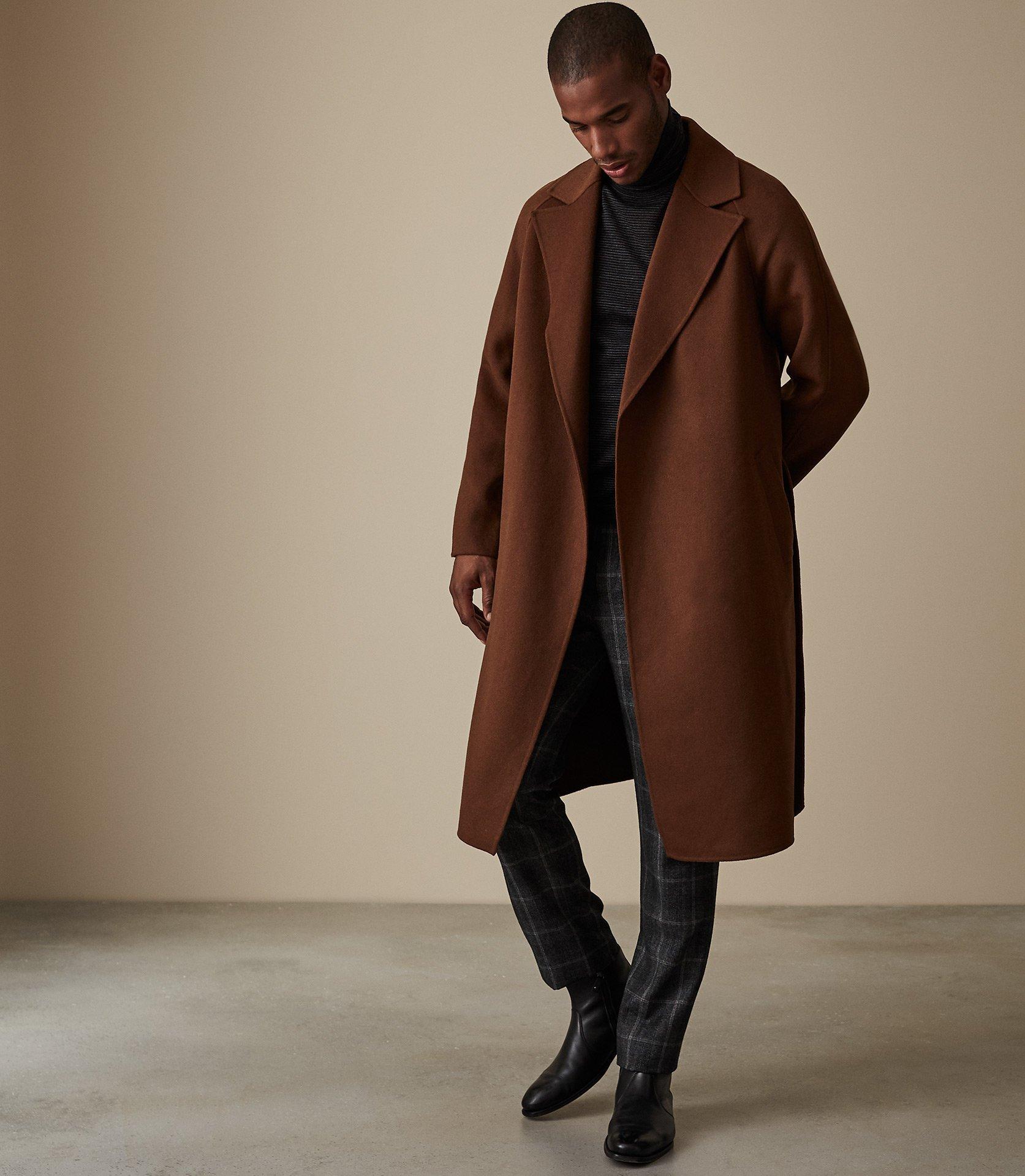 men belted coat