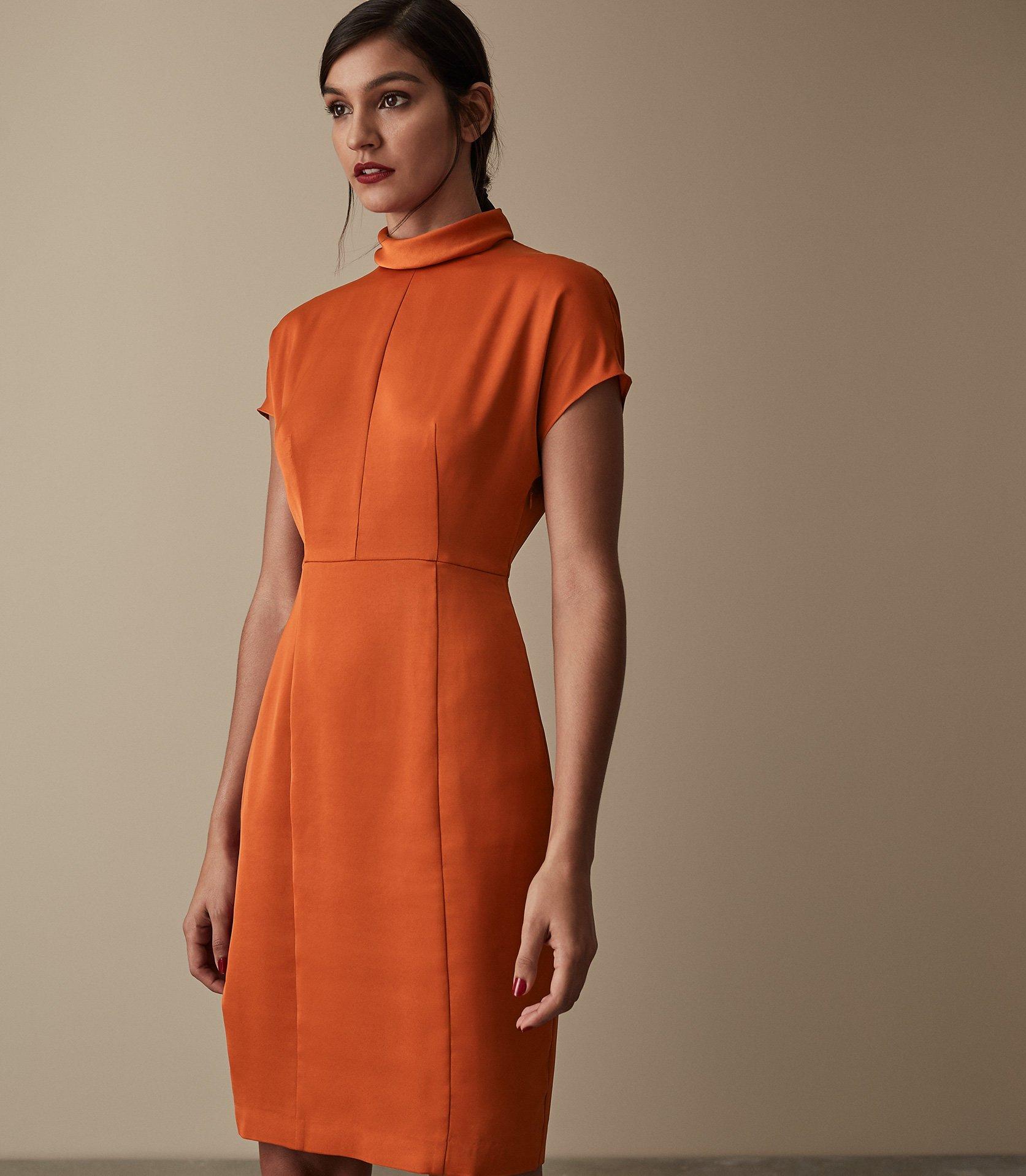 reiss burnt orange dress