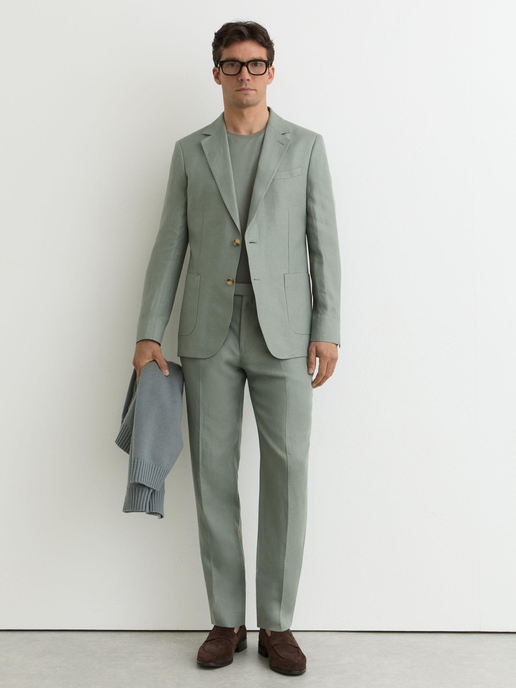 sage green dress pants men's Men Pant Gurkha Green Trouser Stylish Sage Green Pant Elegant Green 44 main image 0