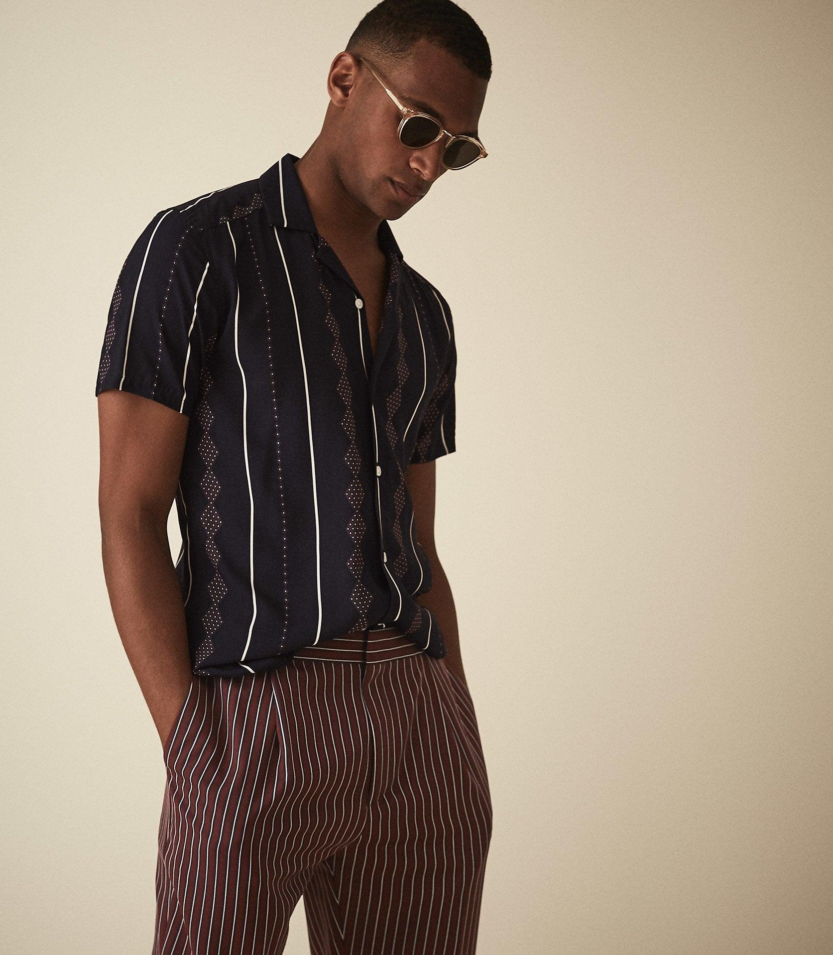 Reiss Synthetic Diamond Printed Cuban 
