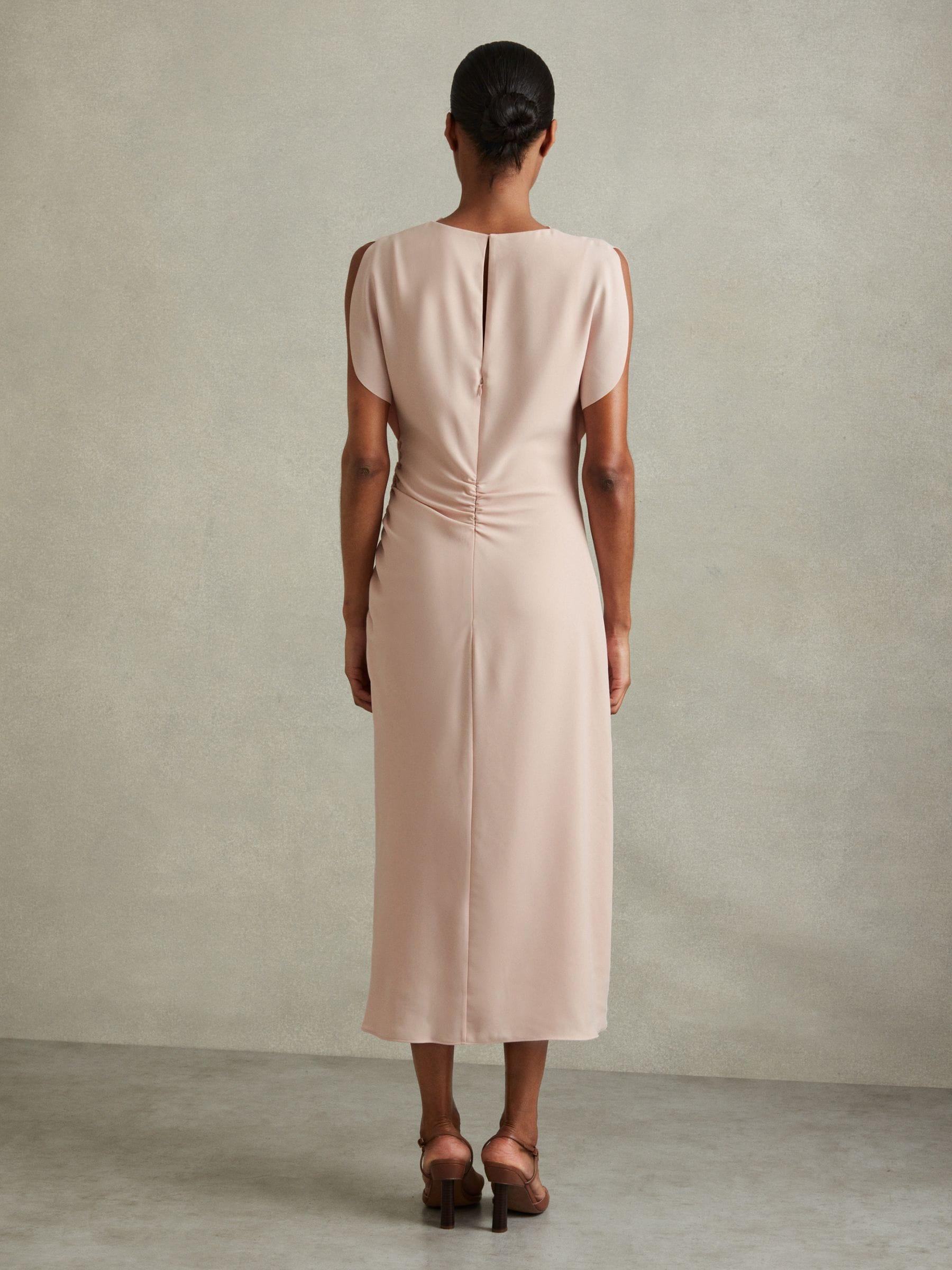 【海外限定】REISSドレス☆Cream Bonnie Midi Dress Reiss Cowl Neck Midi Dress in Natural | Lyst