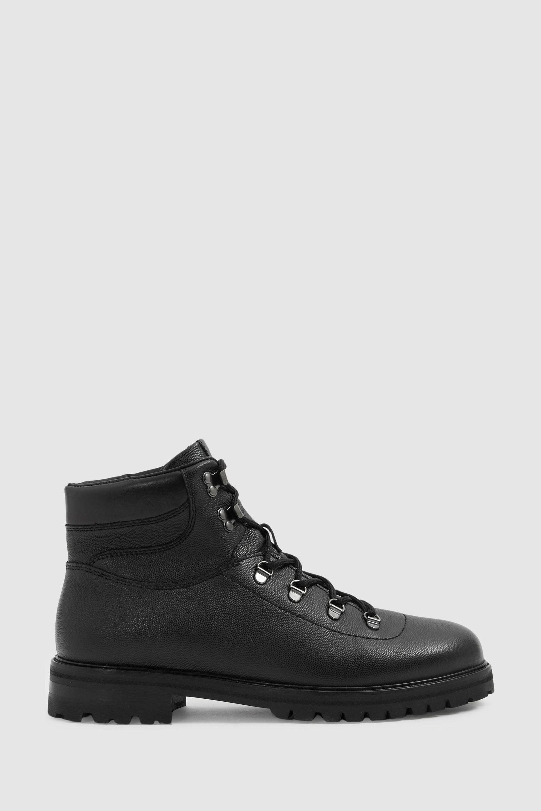 Reiss Nubuk Black Ashdown Leather Hiking Boots for Men Lyst UK