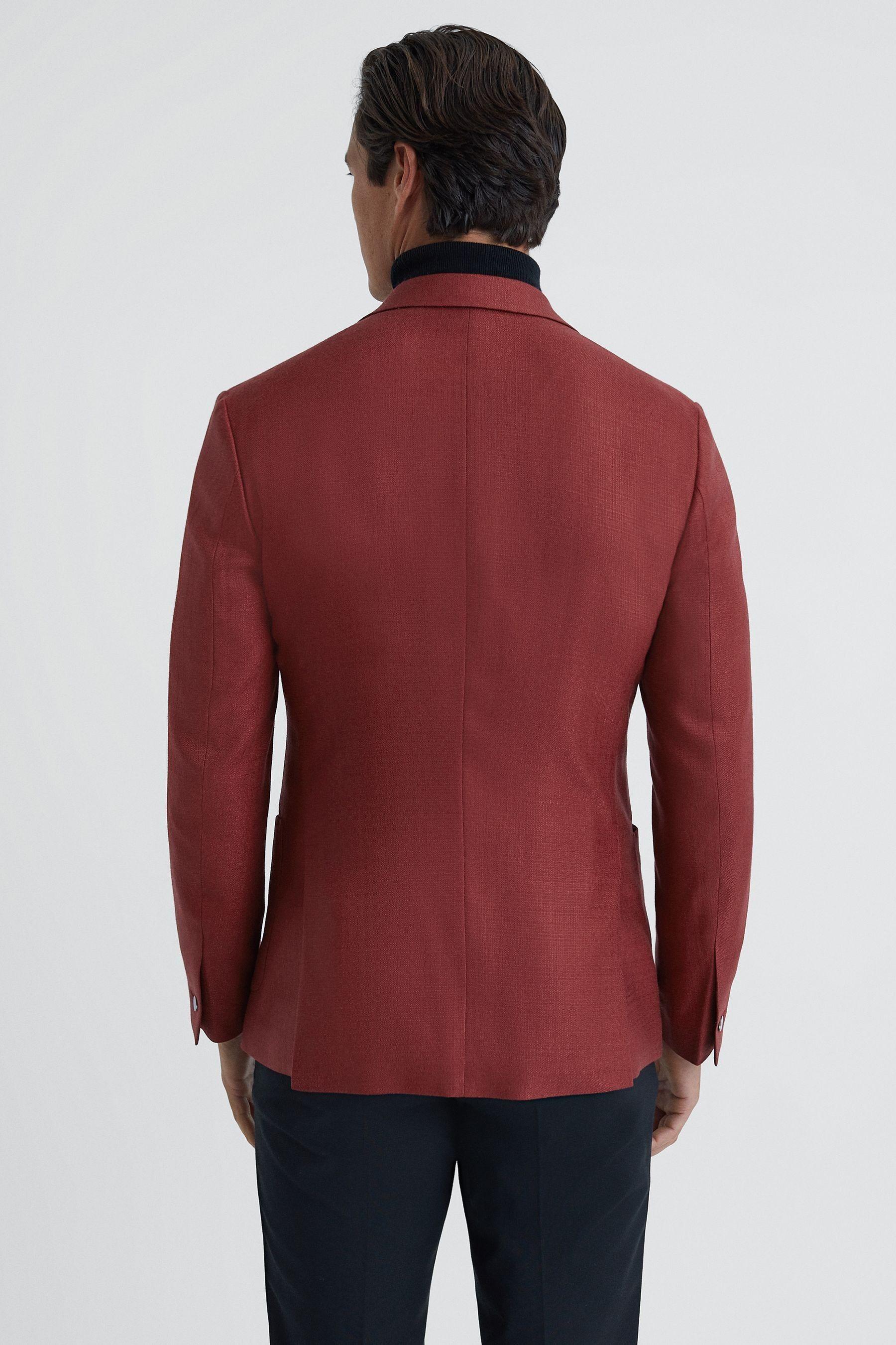 Long burgundy outlet blazer