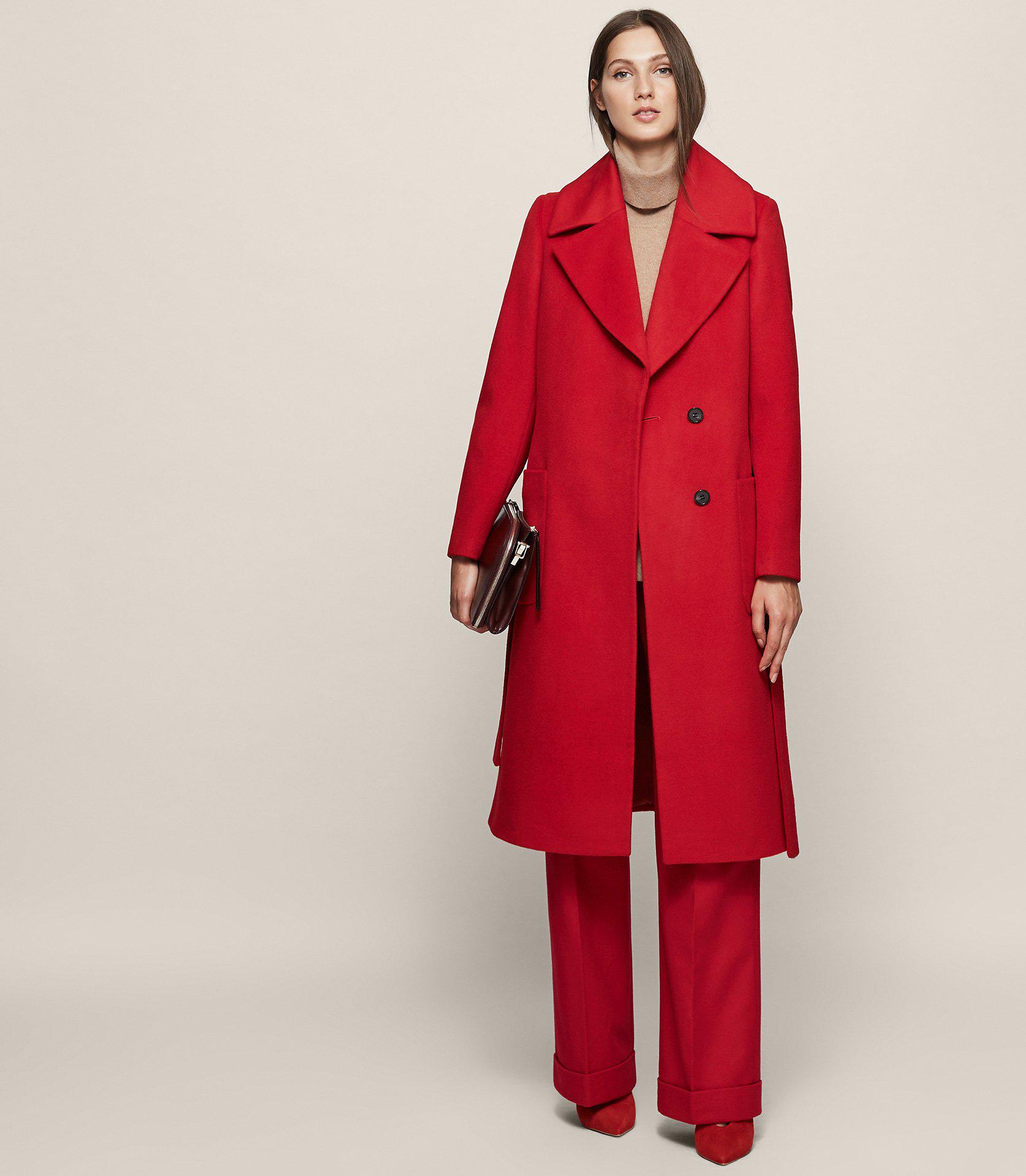 reiss raspberry coat