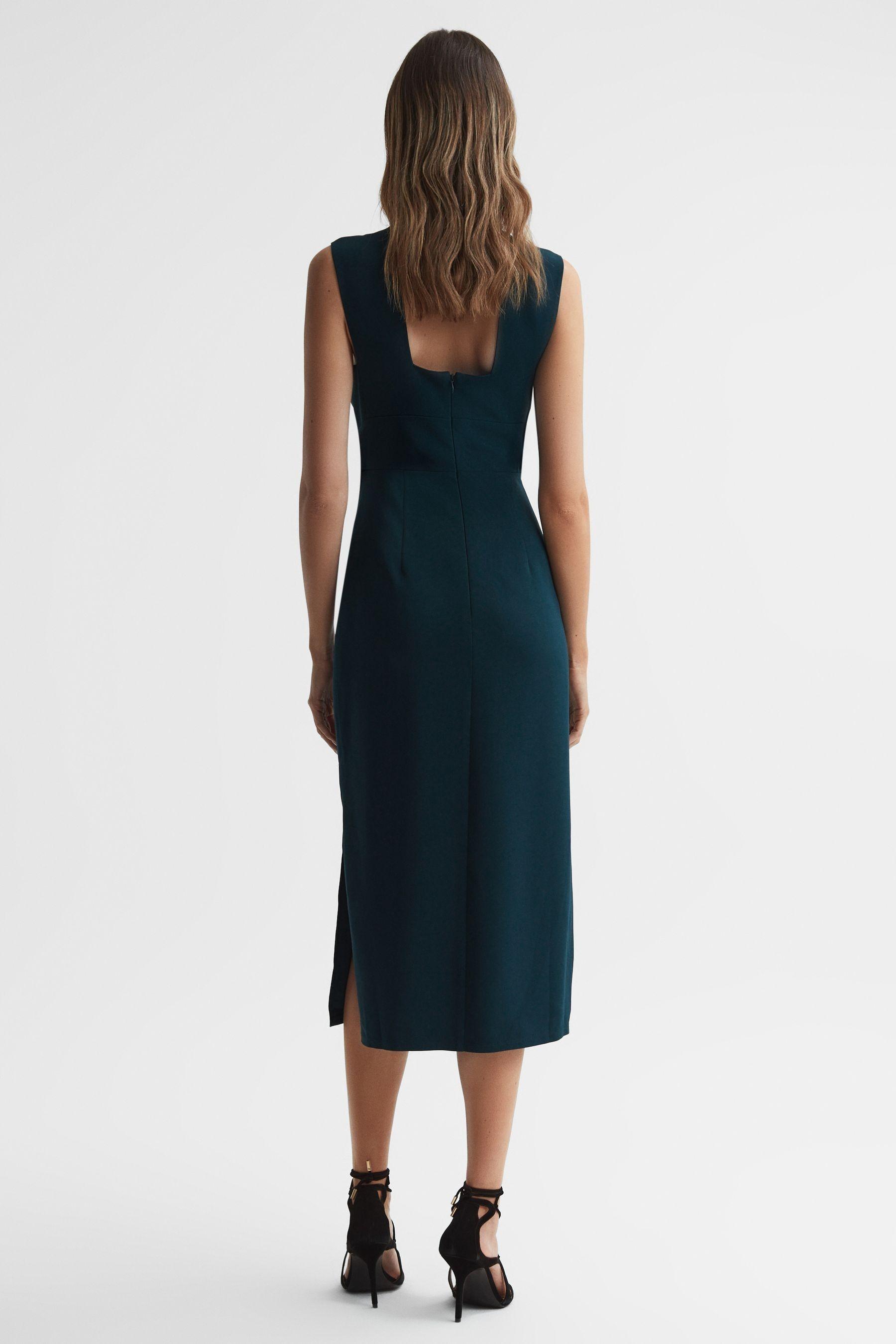 【海外限定】REISSドレス☆Petite Zoey Midi Dress, Teal Reiss Petite Zoey Midi Dress, Teal