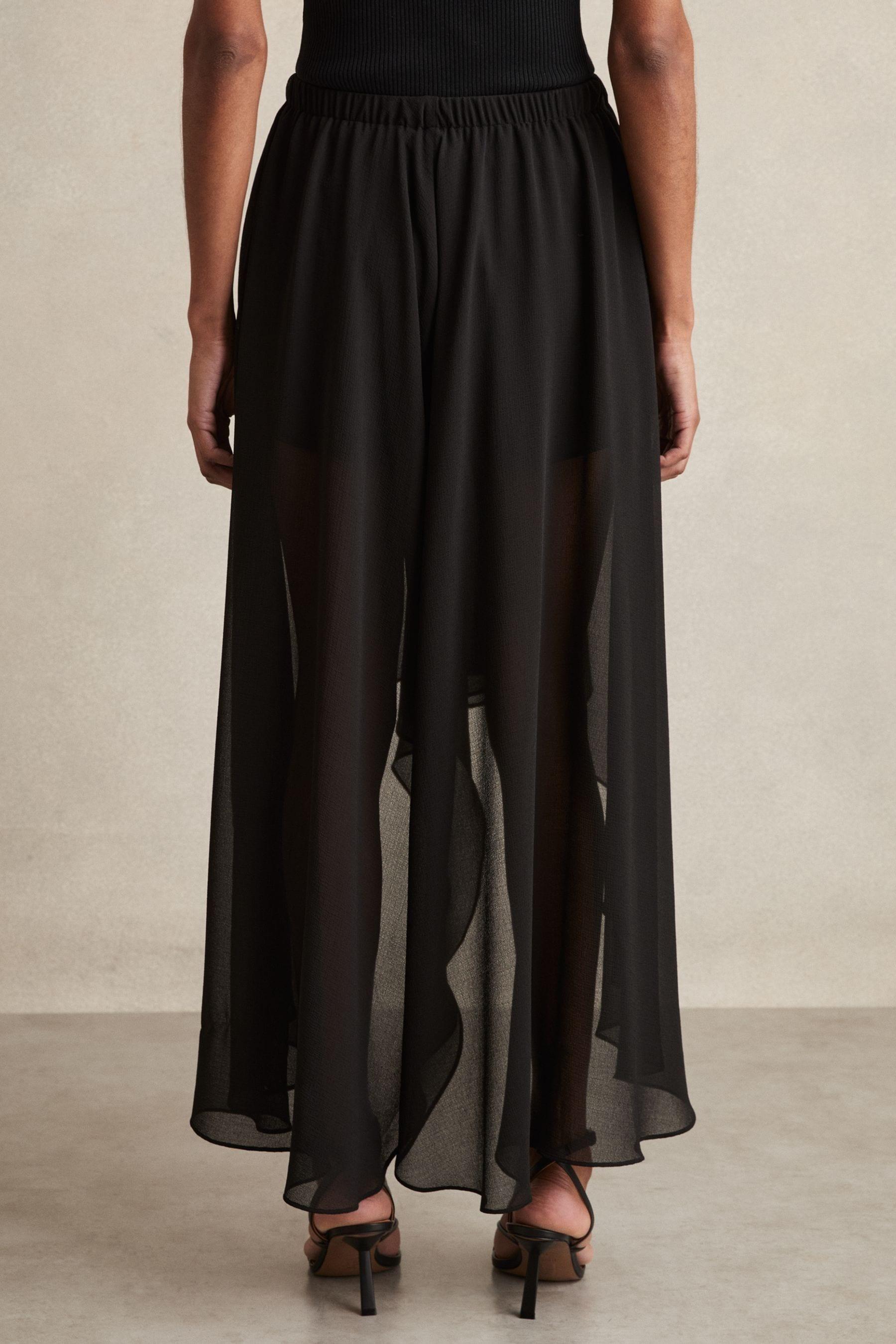 【海外限定】REISSショートパンツ☆Lucie Sheer-Overlay High-Lo Reiss Lucie - Black Petite Sheer Overlay High Low Shorts, Us