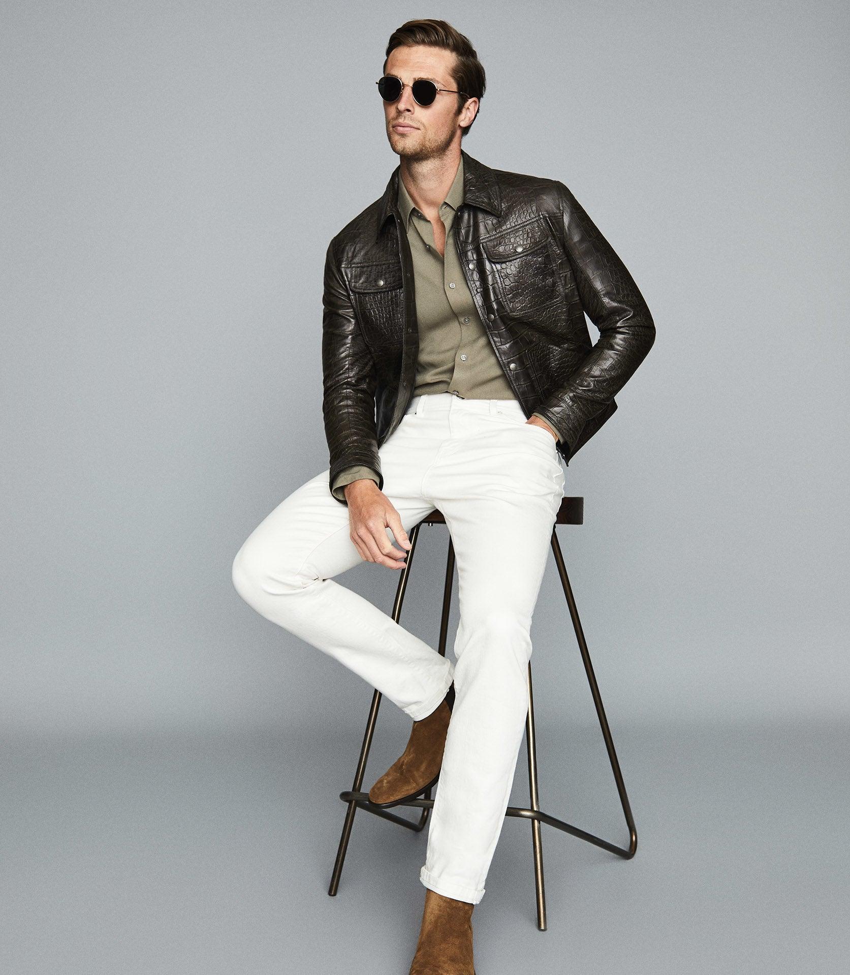 leather jacket reiss