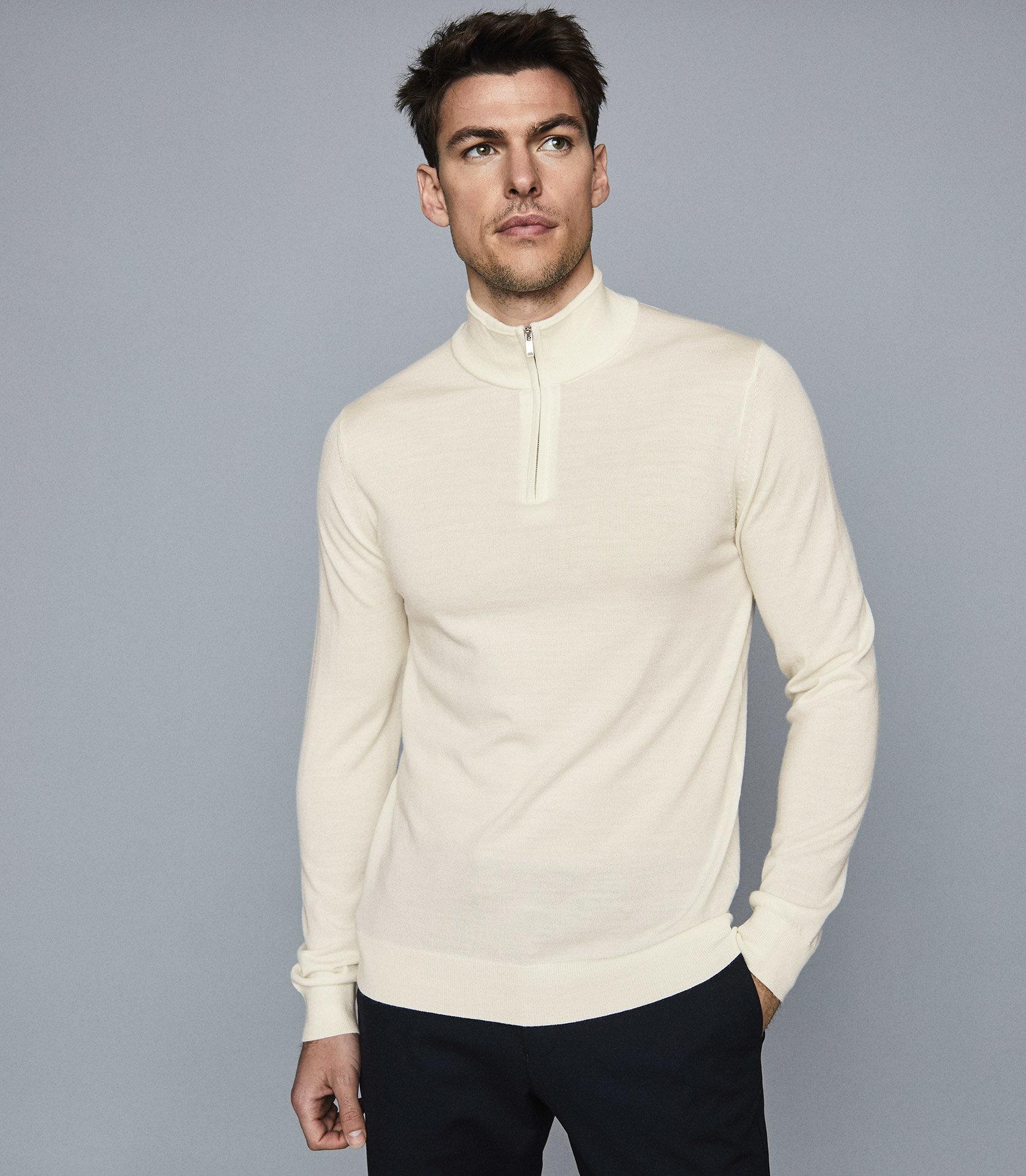white merino jumper