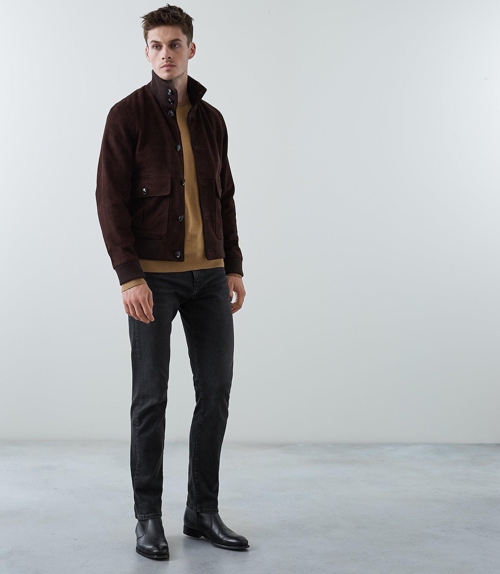 reiss suede bomber