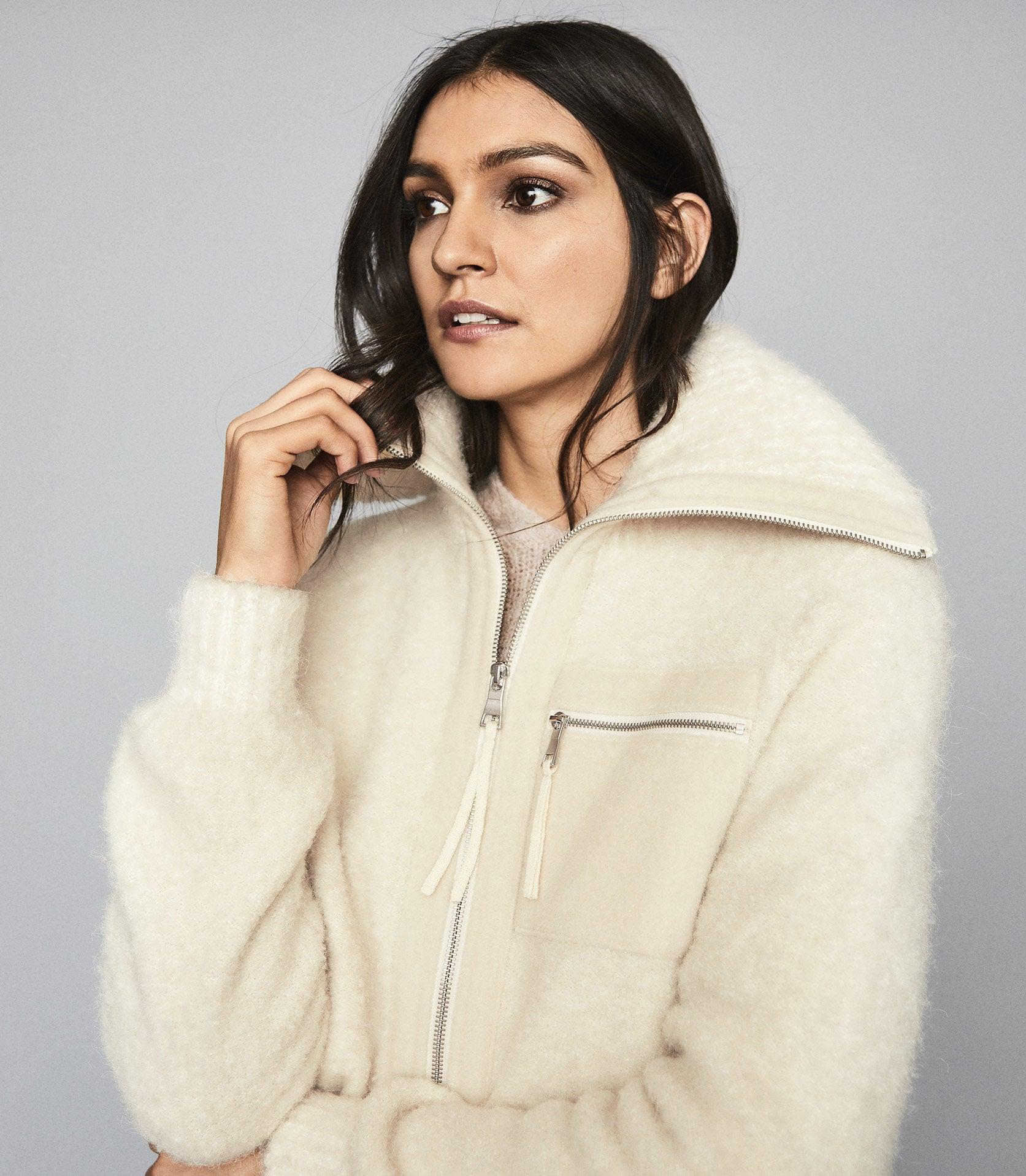 reiss shearling coat