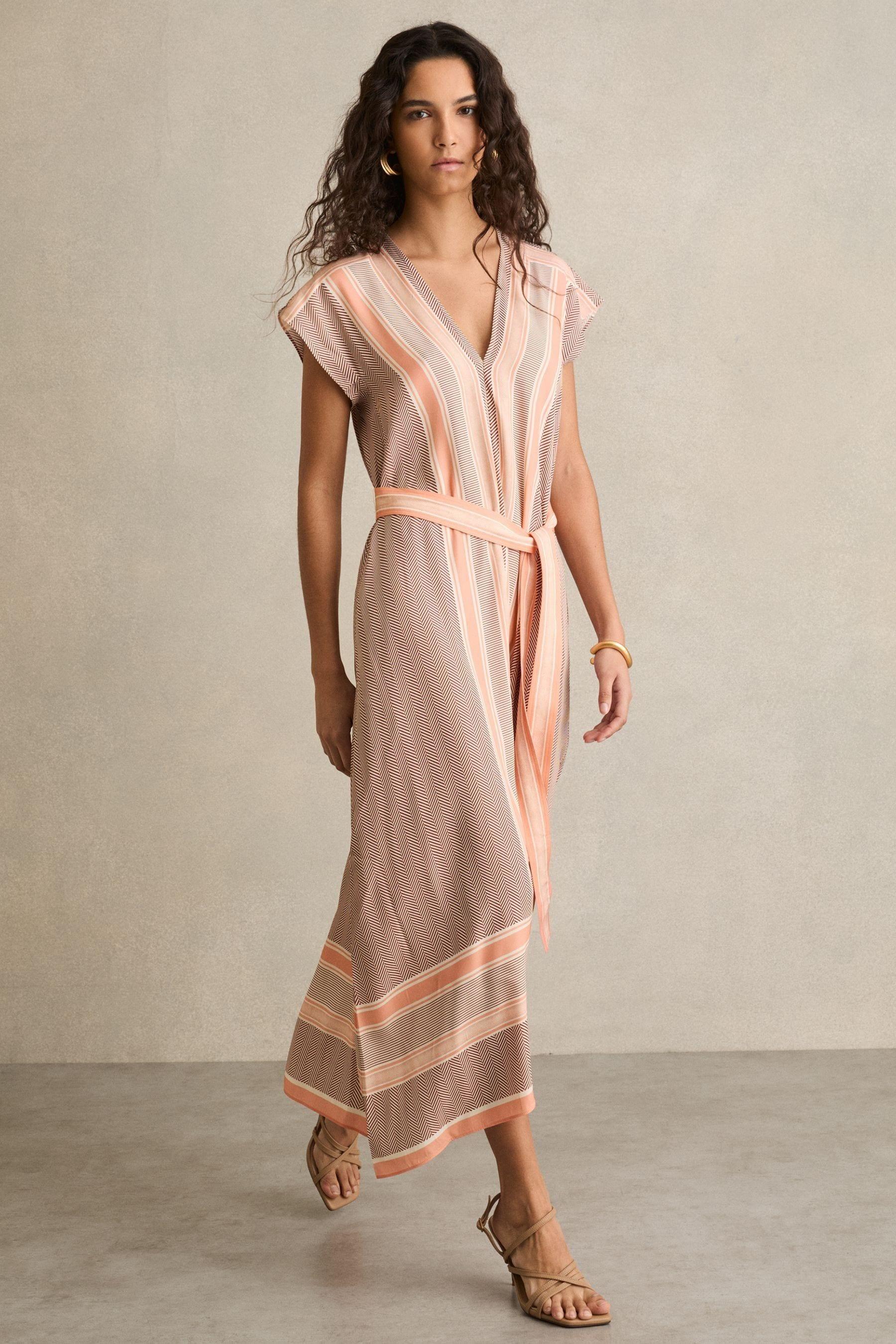 【海外限定】REISSワンピース☆Gina Scarf Print Belted Midi Dr Reiss Gina Scarf-Print Midi-Dress | Saks Fifth Avenue