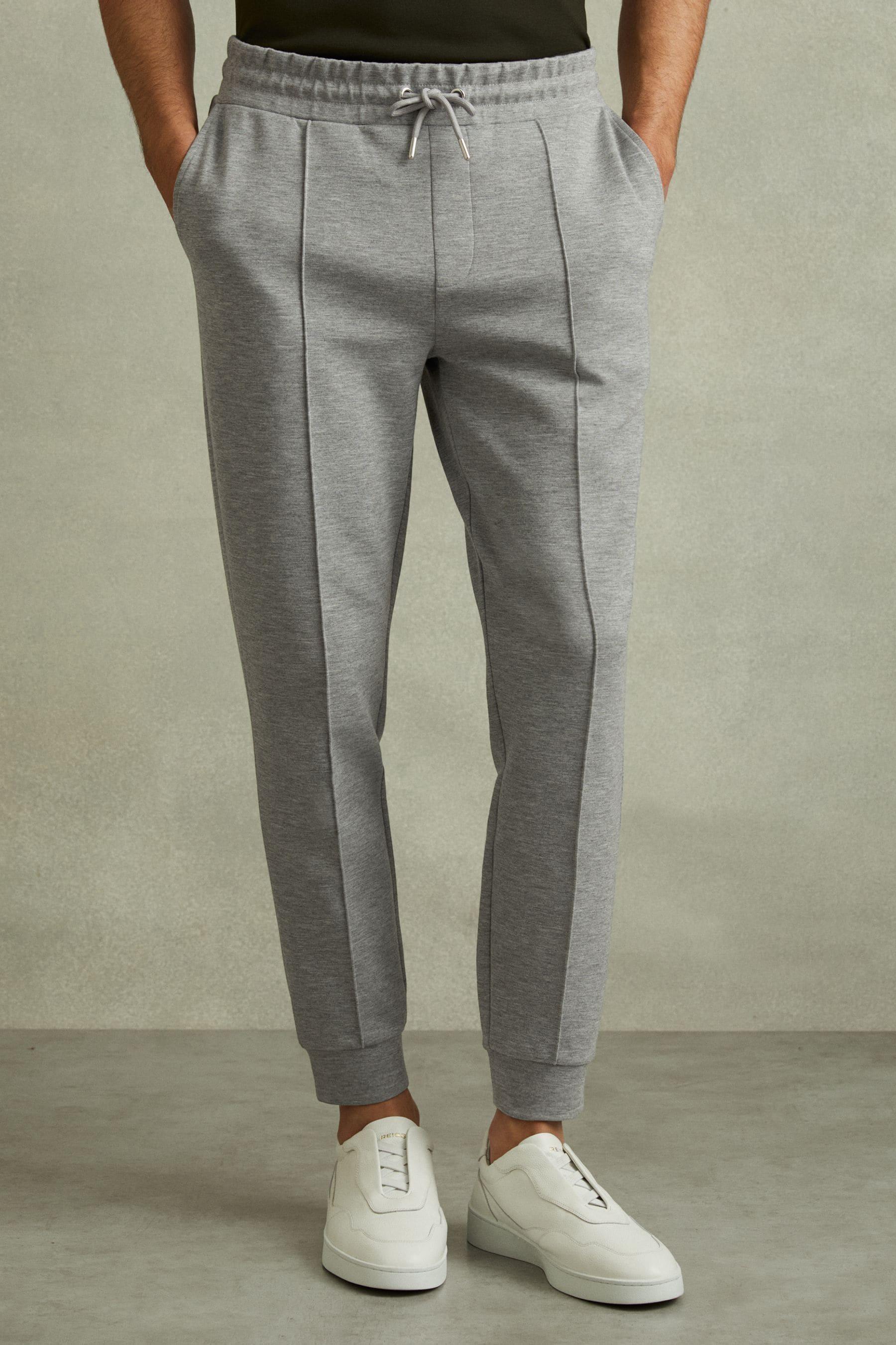 Grey drawstring joggers sale