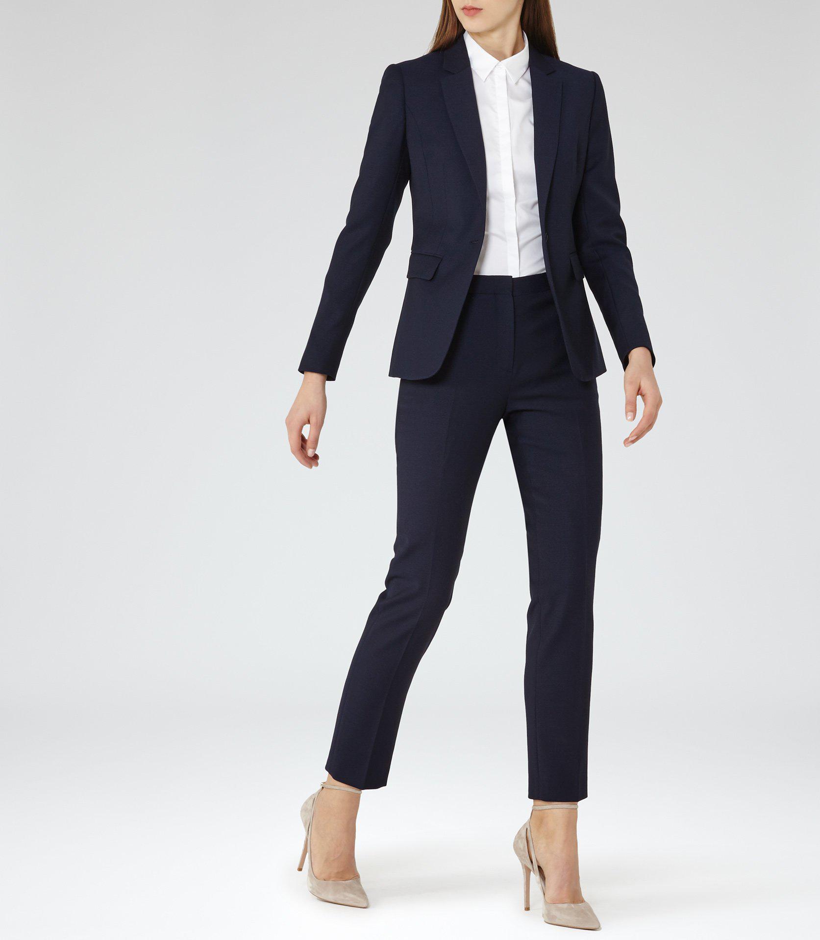 Reiss Wool Indi Trouser in Navy (Blue 