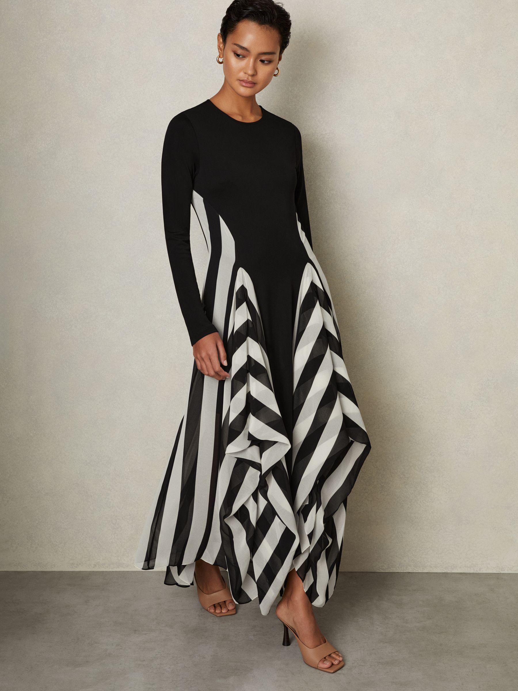 【海外限定】REISSワンピース☆Hannah flared knitted midi dres REISS Hannah Round Neck Ribbed Midi Dress | Bloomingdale's