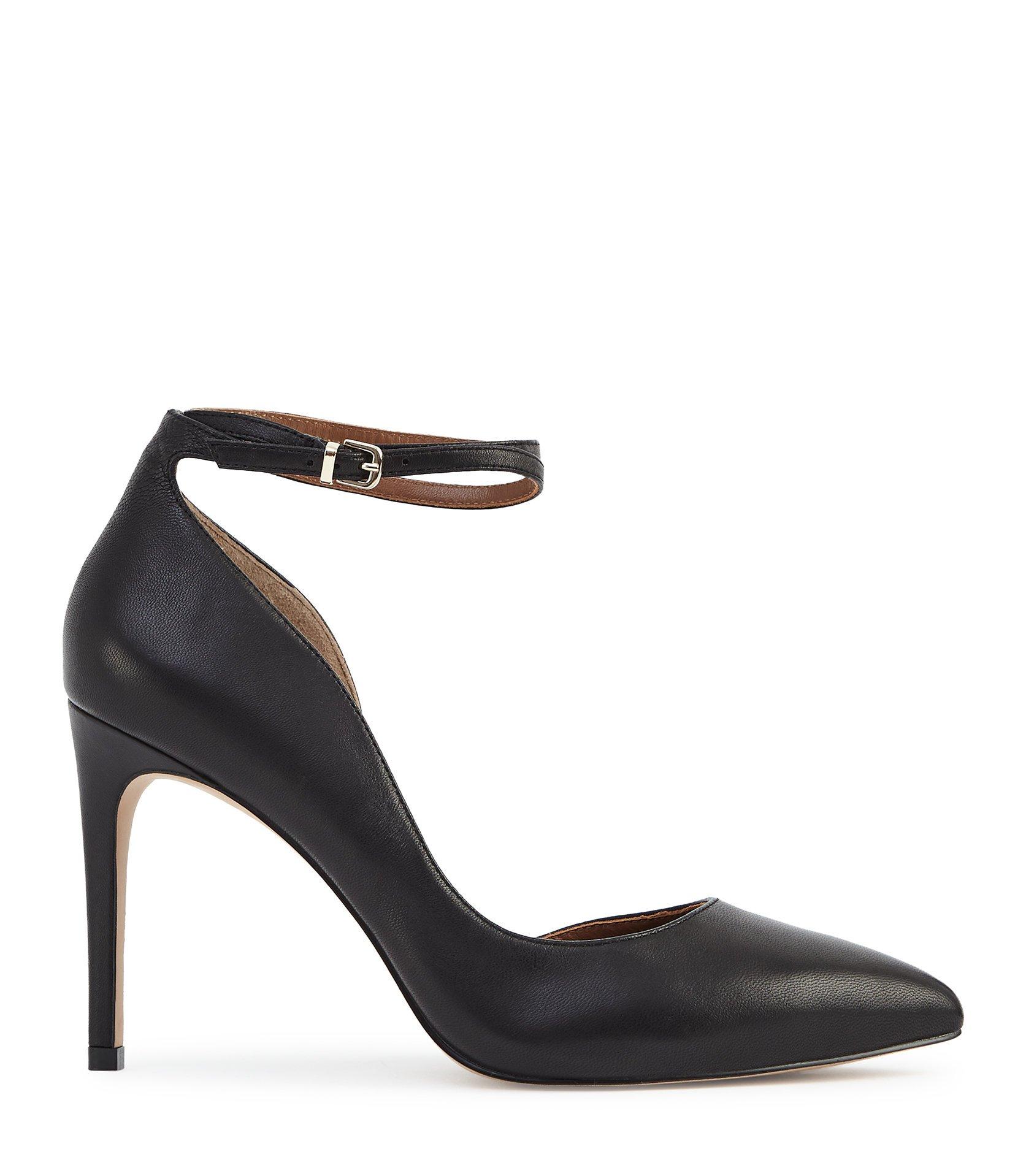 Reiss Leather Ankle Strap Shoes in Black - Lyst