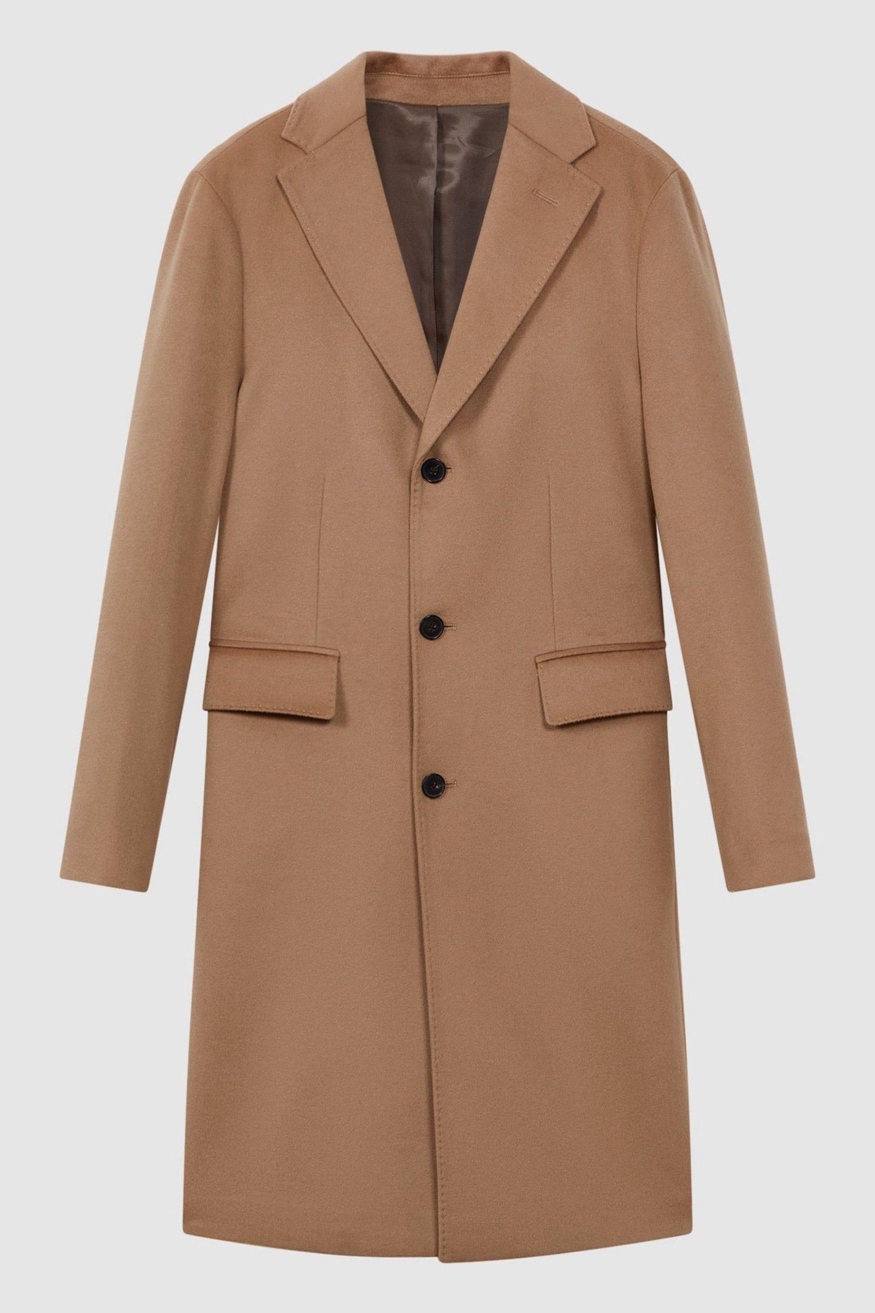 Emporio armani beige top single breasted cashmere coat