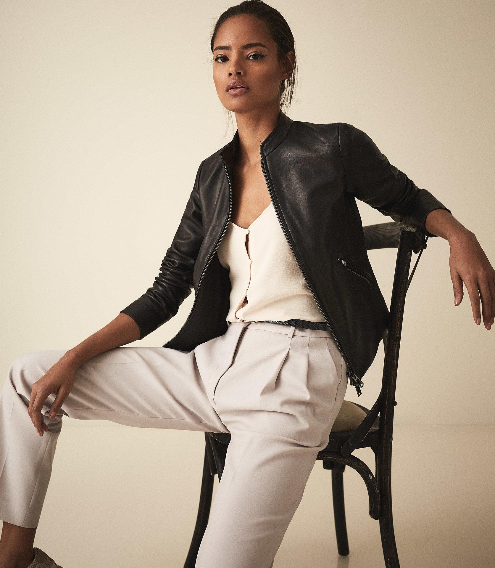 reiss aries leather jacket