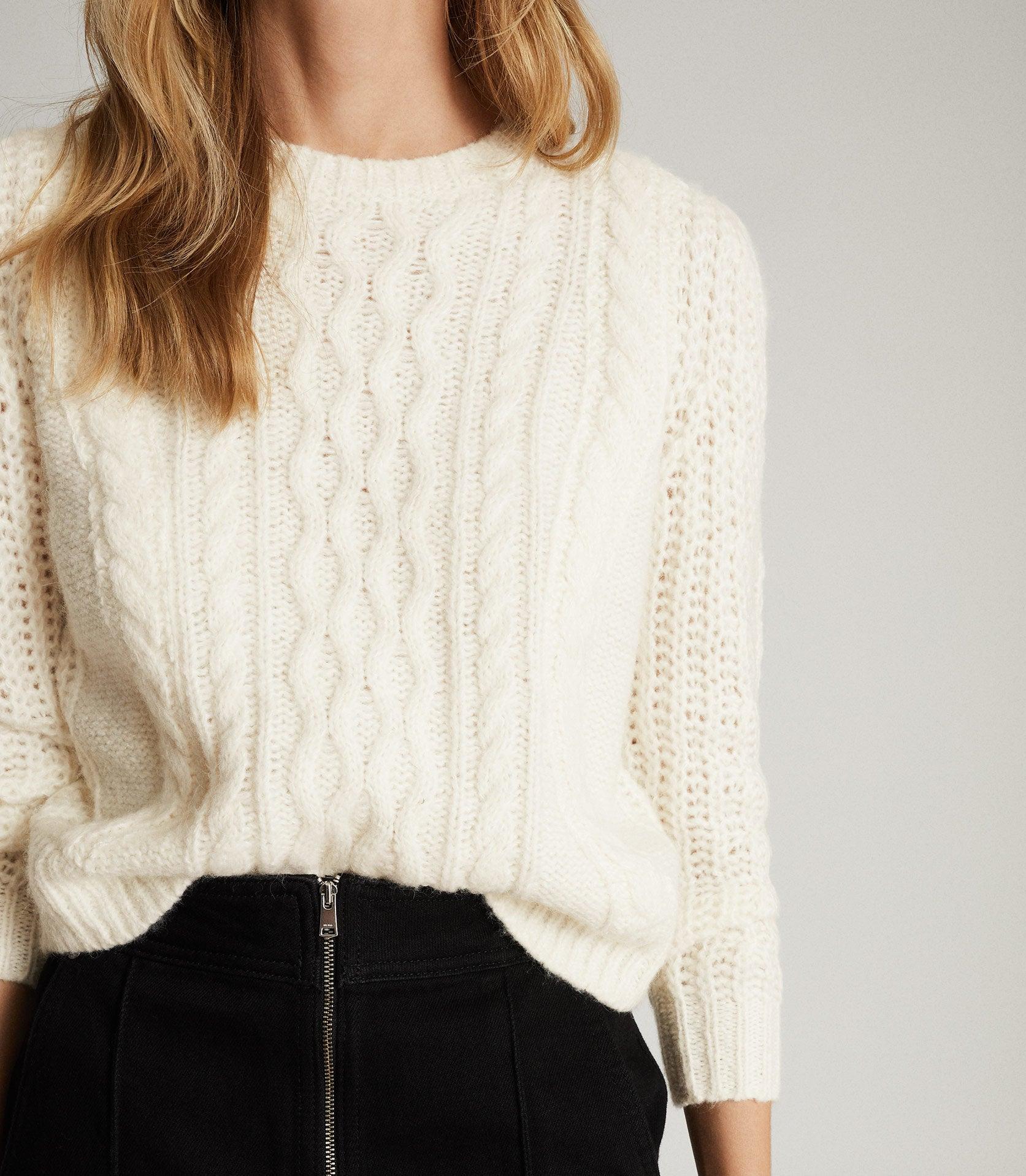 reiss cable knit jumper