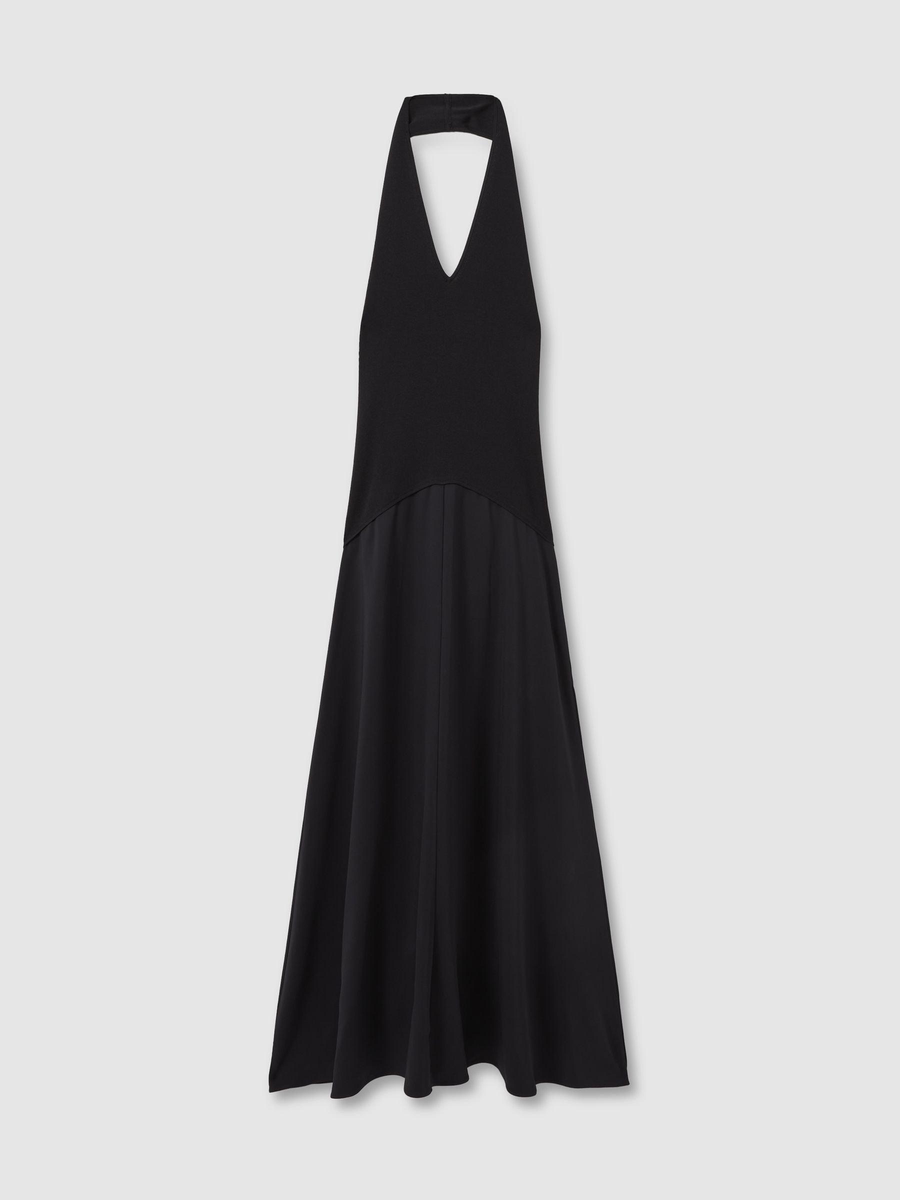 【海外限定】REISSドレス☆Rene Hybrid Knit Midi Dress in Navy Reiss Rene - Navy Hybrid Knit Midi Dress, M in Blue | Lyst