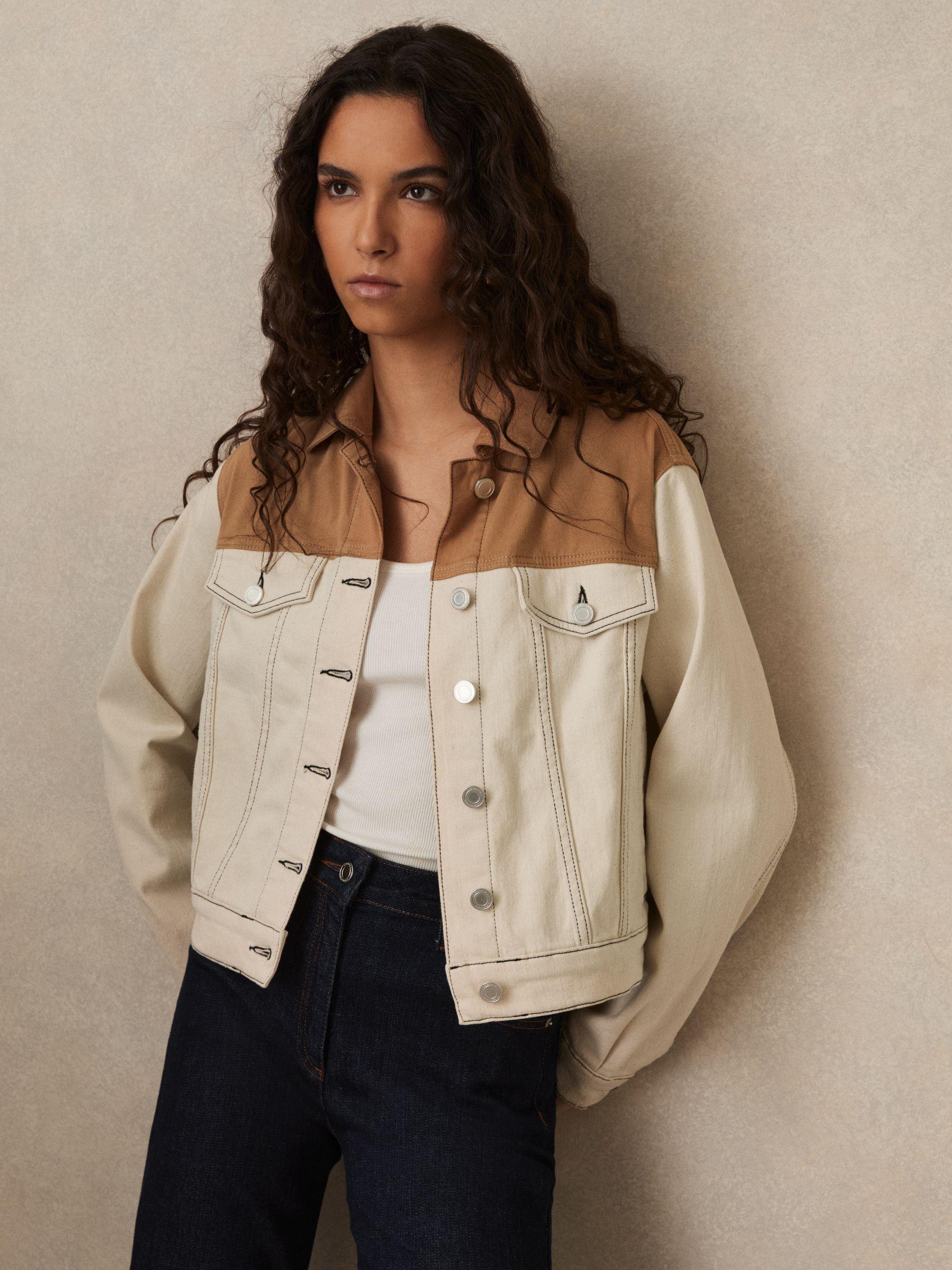 【海外限定】REISSジャケット☆Maddie Colour-Block Denim Jacke Designer Colorblock Denim Jackets for Women - Up to 61% off