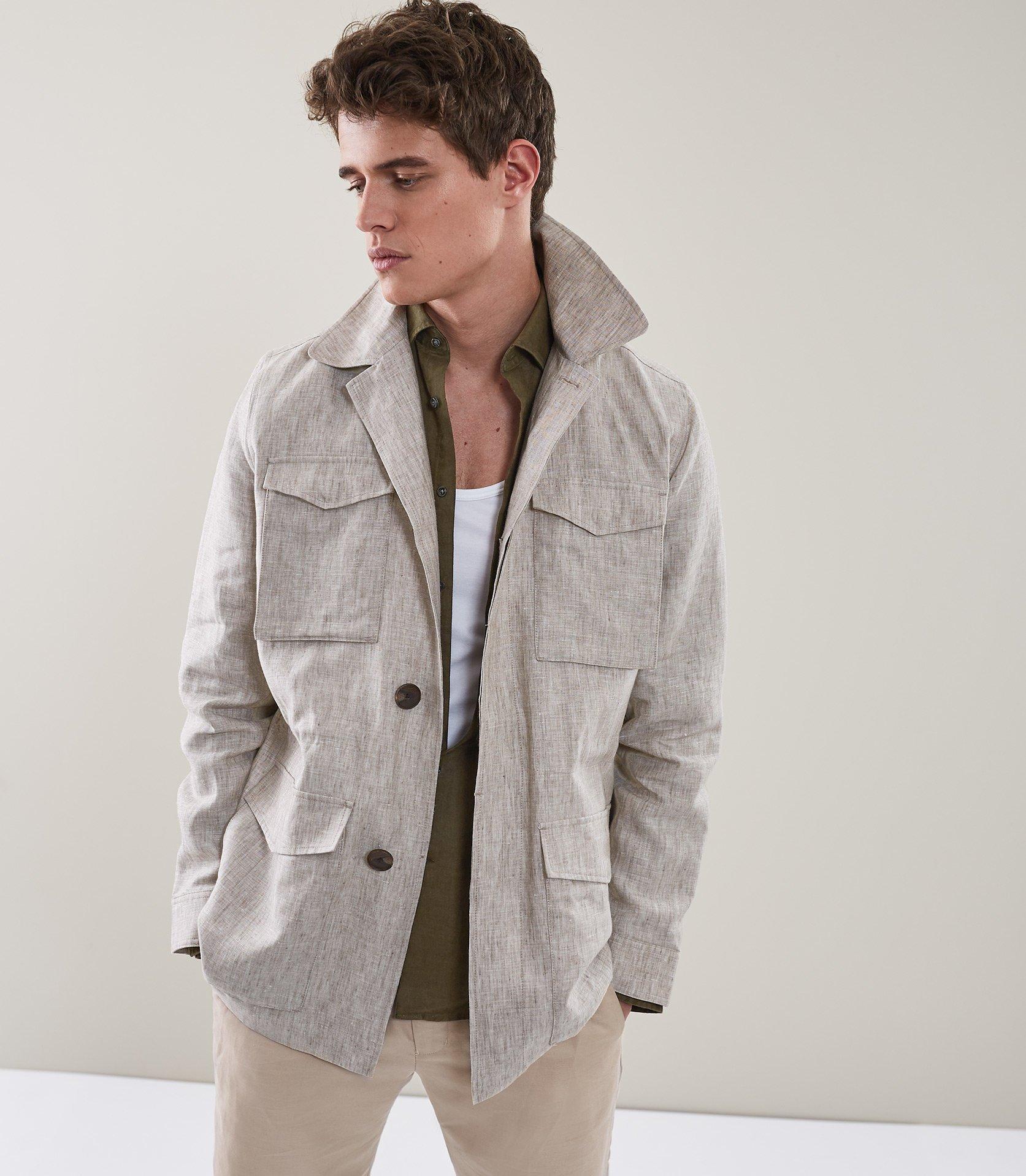 linen field jacket