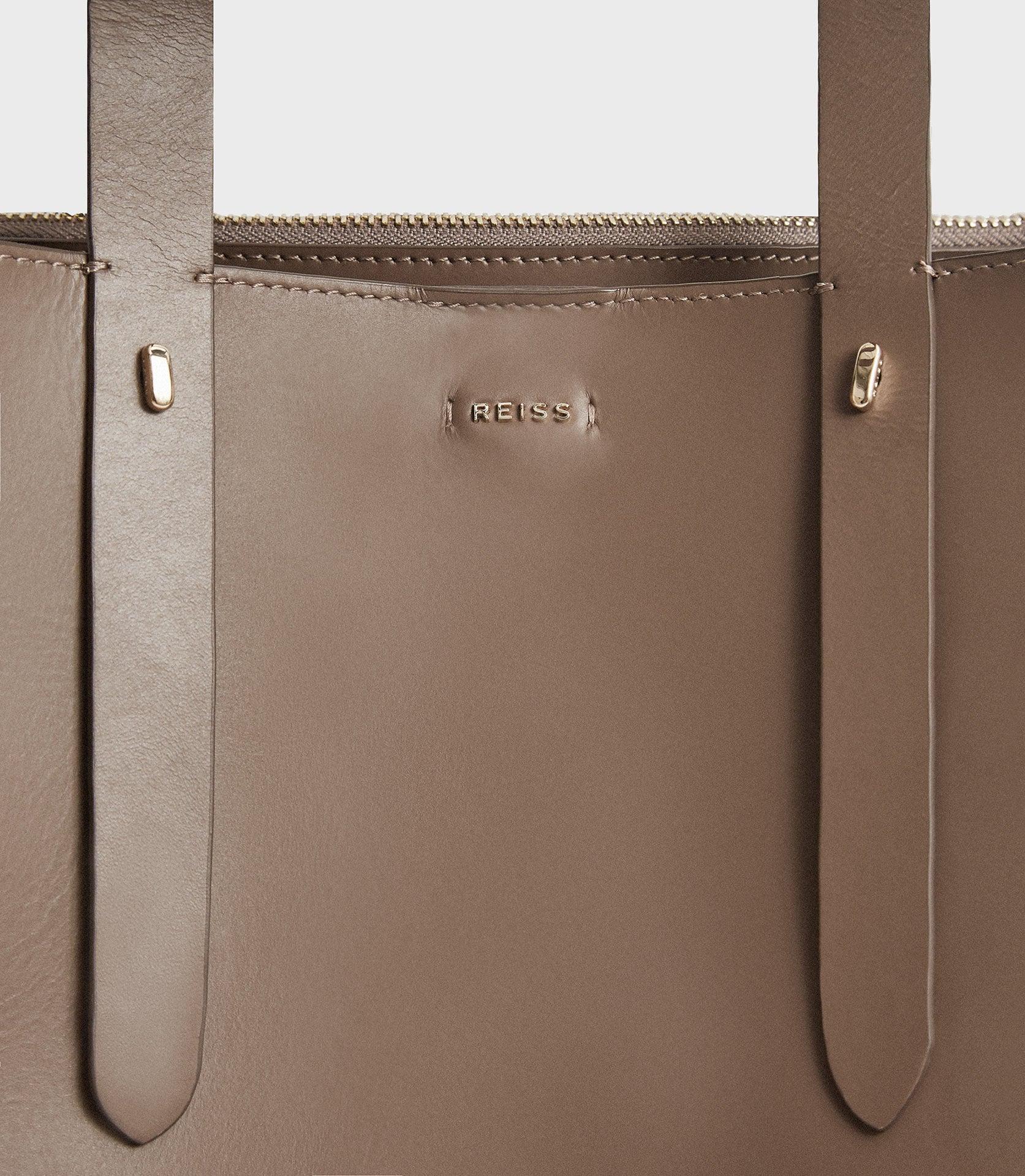 reiss swaby leather tote