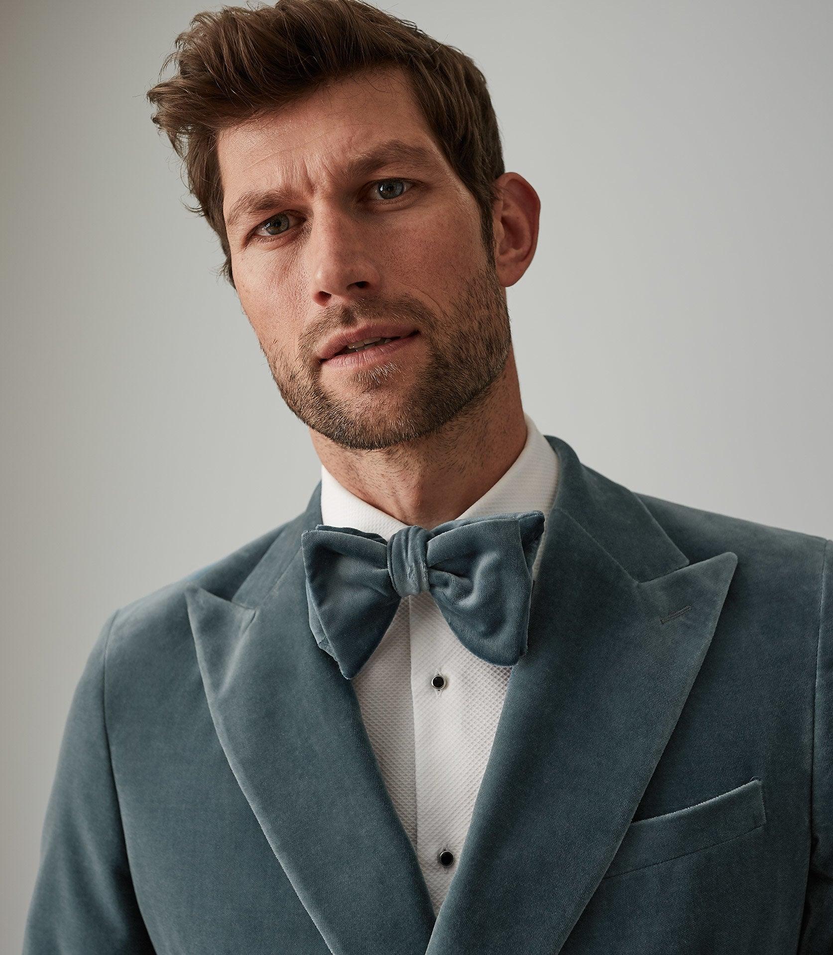 Reiss Velvet Double Breasted Blazer for Men Lyst