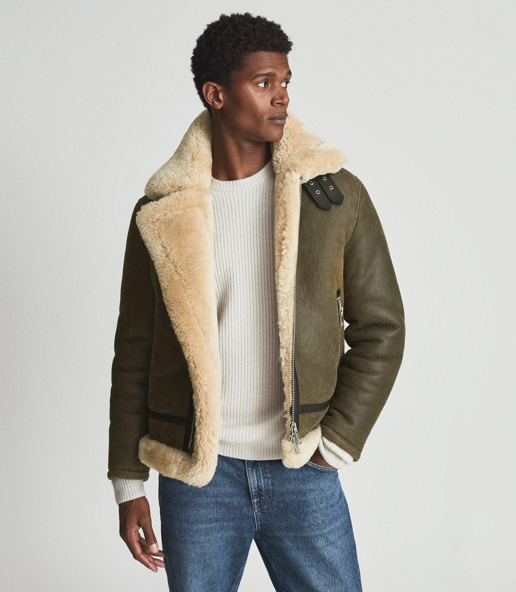 denim aviator jacket mens