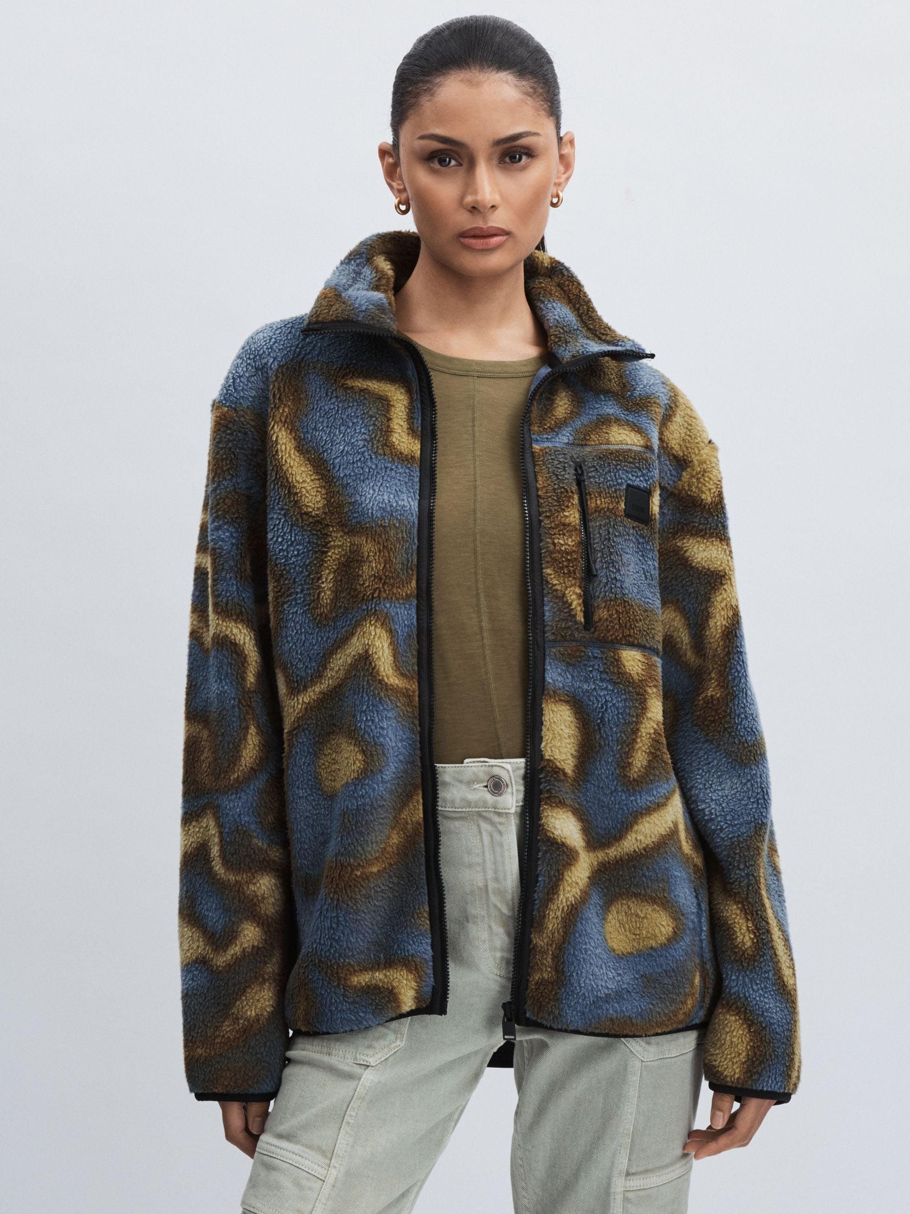 Rains Yermo Fleece Jacket Abstract Print Lyst UK