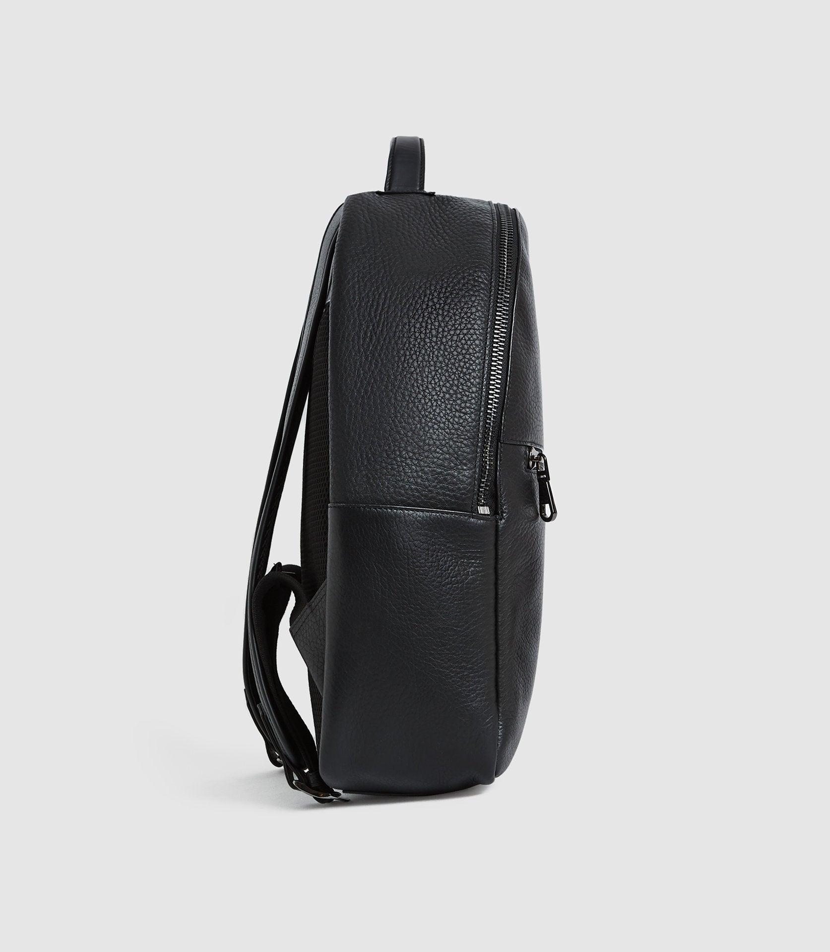 reiss leather backpack