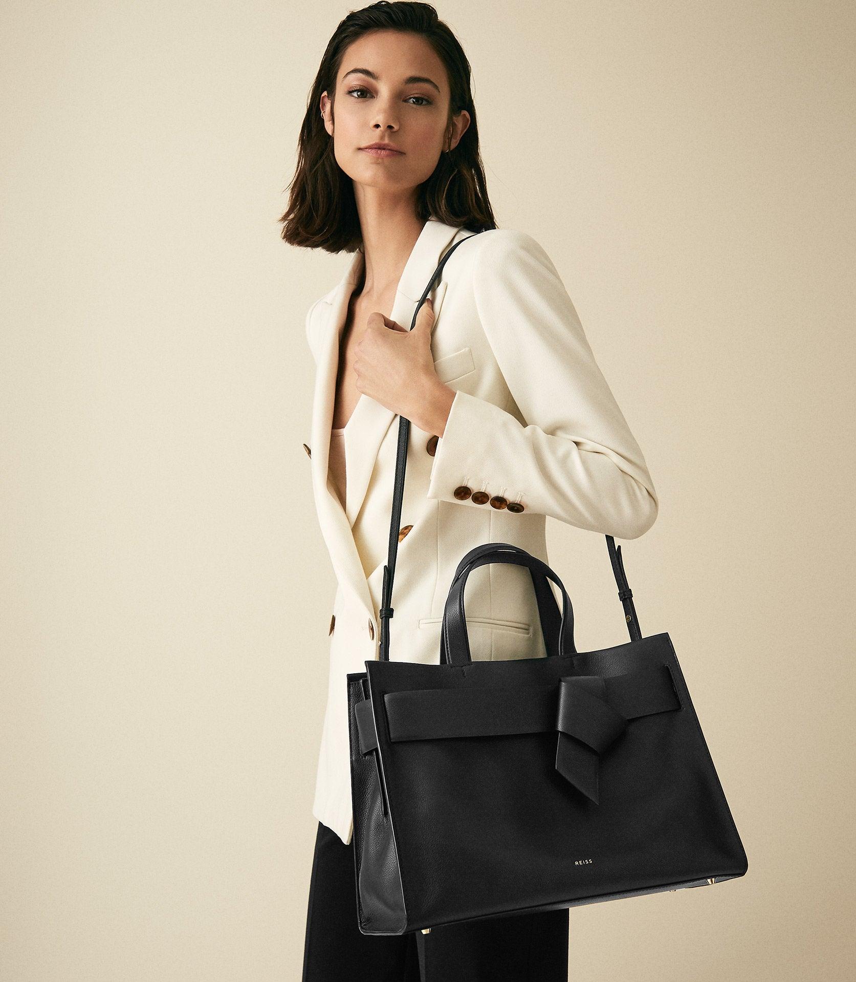 reiss swaby leather tote