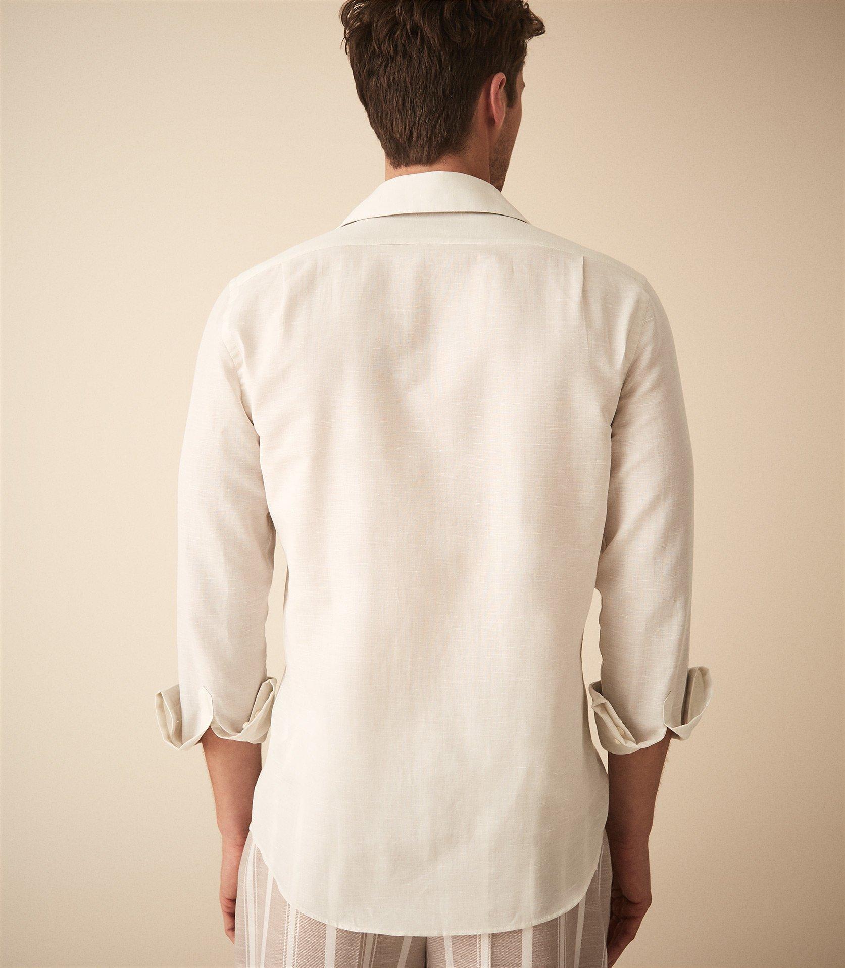 Reiss Malia - Cotton Linen One Piece Collar Shirt for Men - Lyst