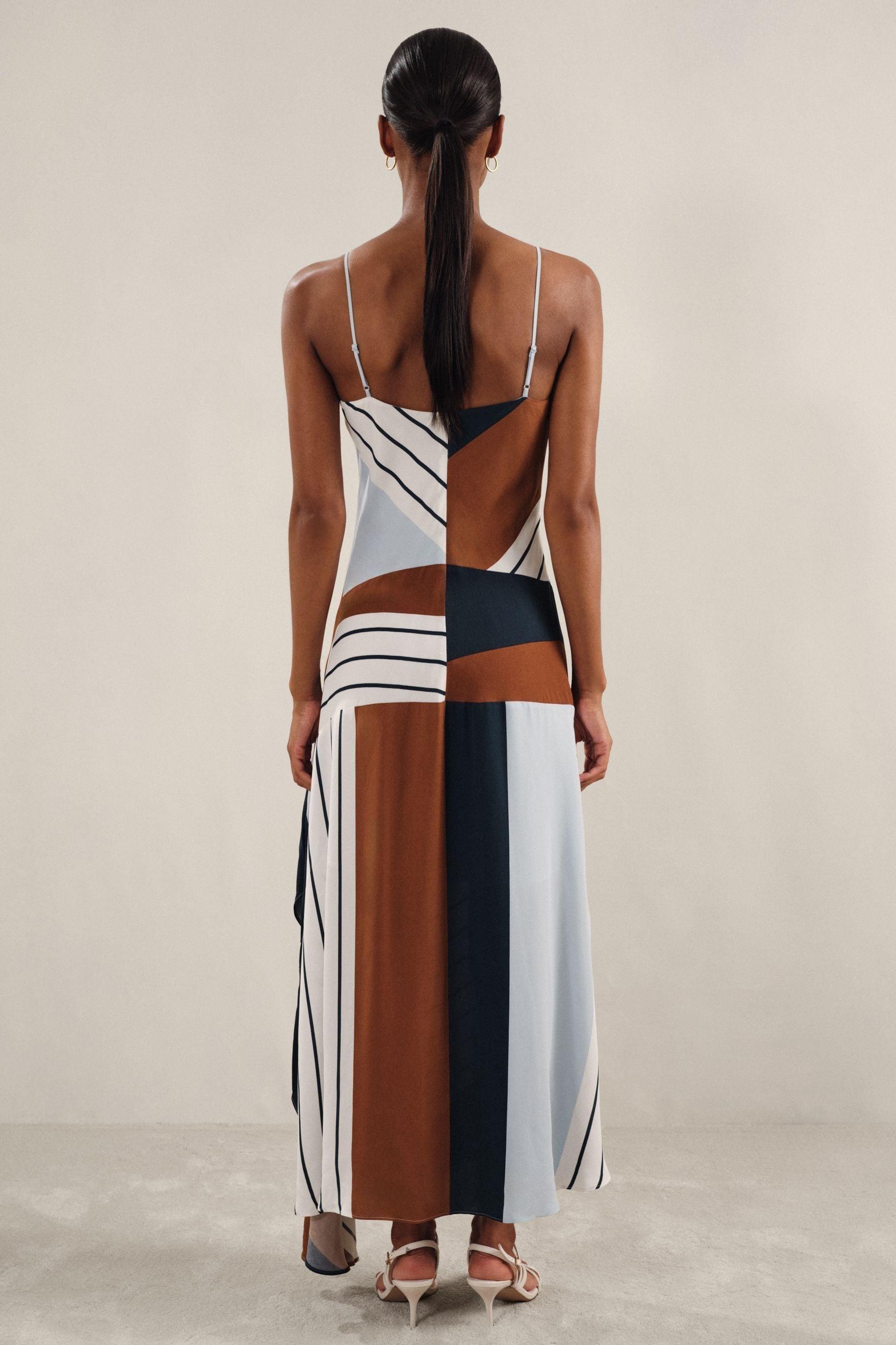 【海外限定】REISSドレス☆Hallia Stripe-Print Handkerchief Ma Reiss Hallia Stripe-Print Handkerchief Woven Maxi Dress in