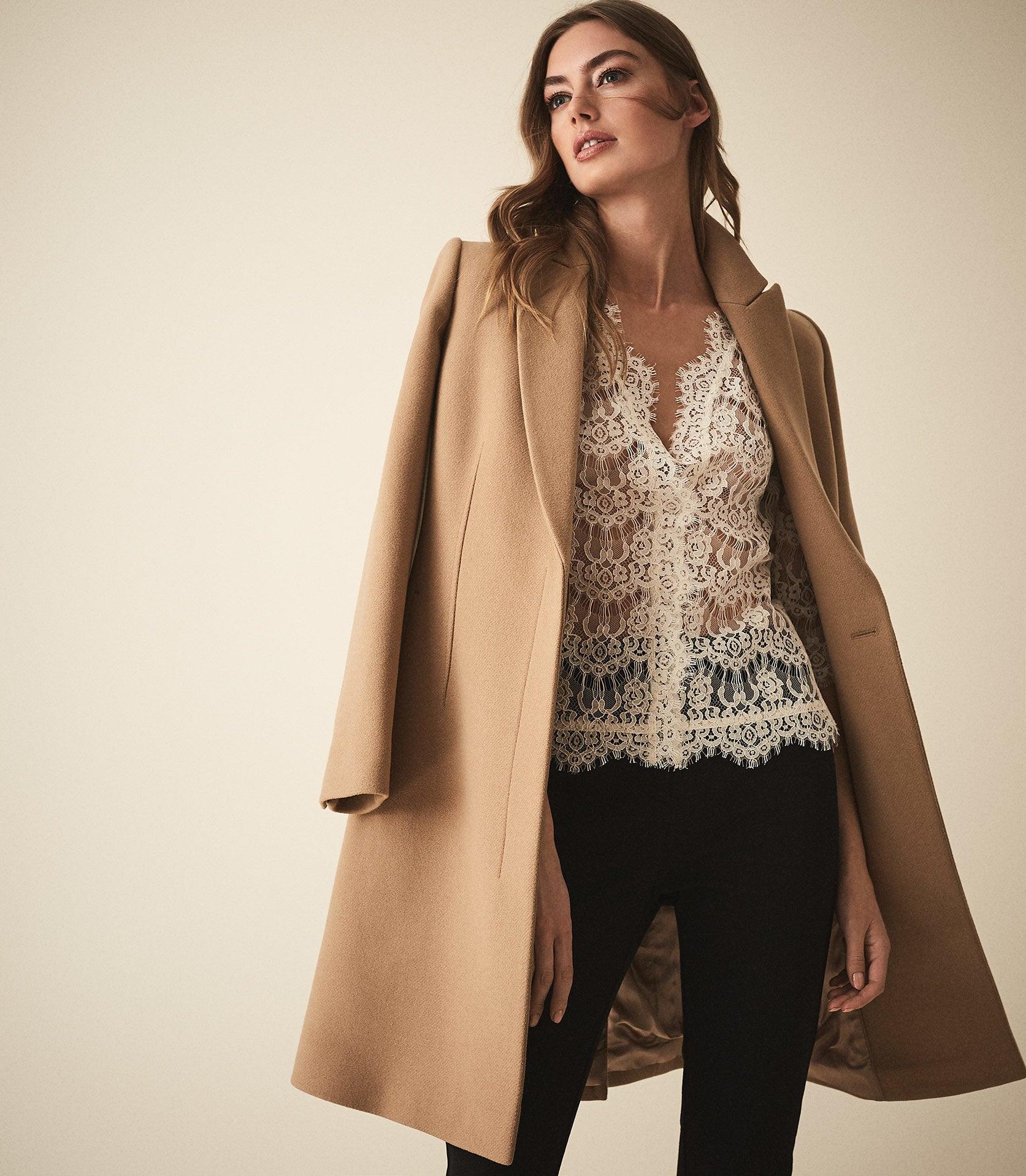 Reiss Lace Blouse in Cream (Natural) Lyst