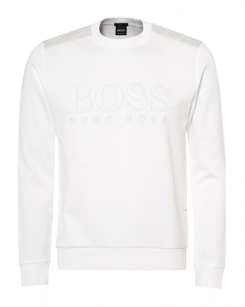 hugo boss jumper white Shop Clothing & Shoes Online