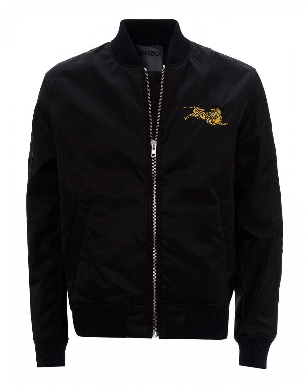 KENZO Synthetic Embroidered Bomber Jacket in Black 99 (Black) for Men Save 54 Lyst