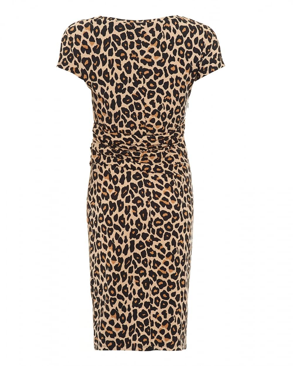 Lyst - Weekend By Maxmara Epsilon Leopard Print Jersey Dress in Brown