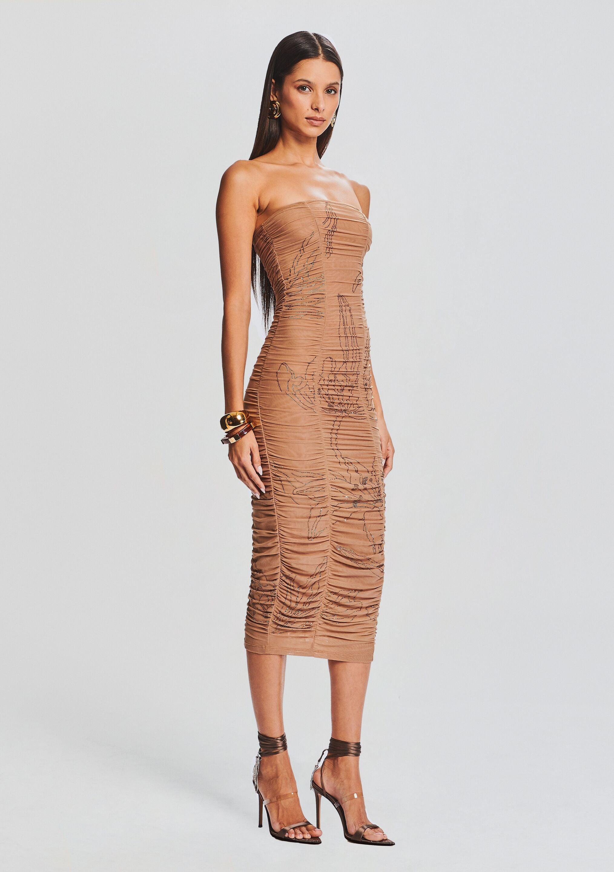 Melody strapless dress rococo sand discount