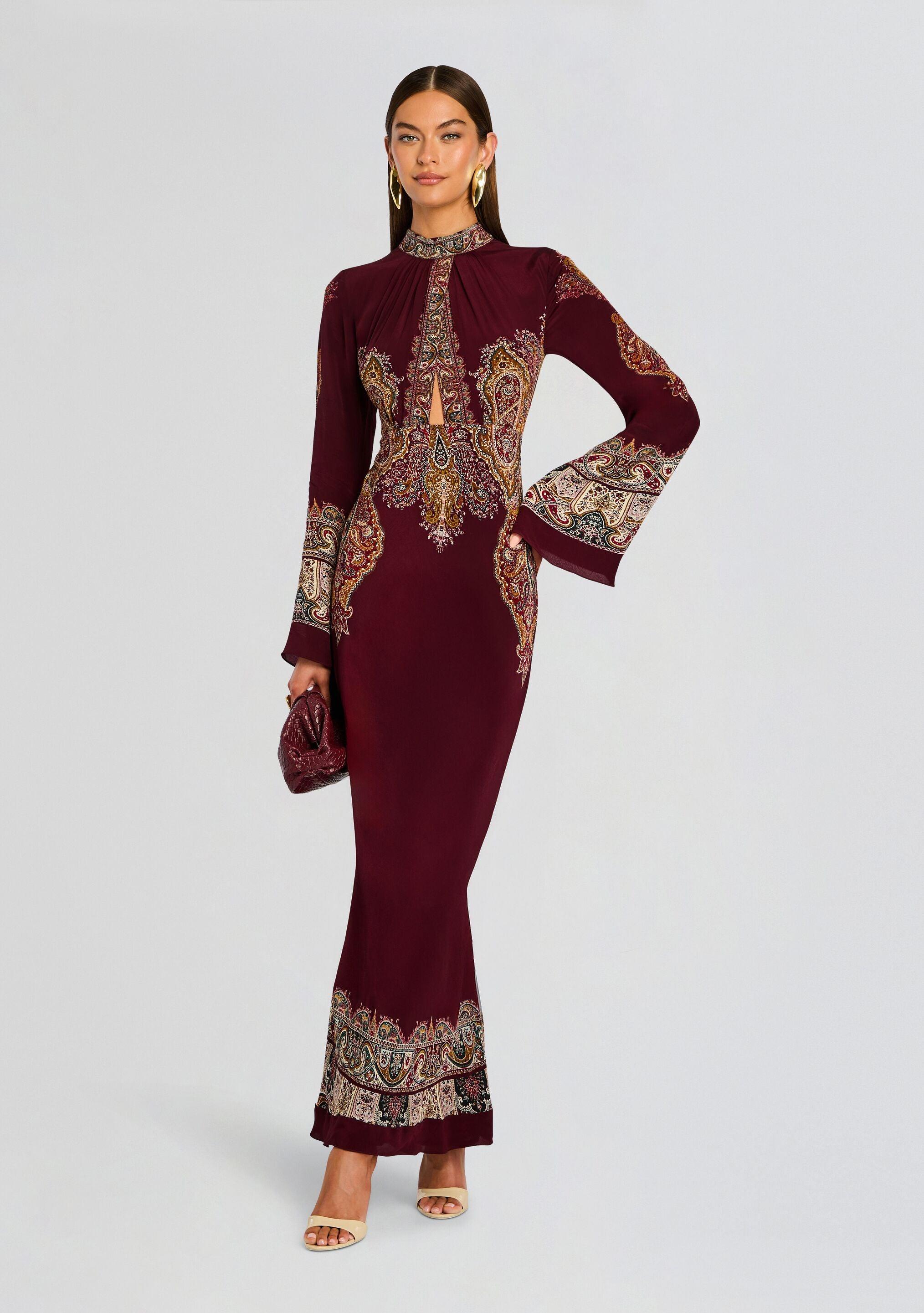 knee length dresses for ladies Sama Long Dress – Hemant & Nandita