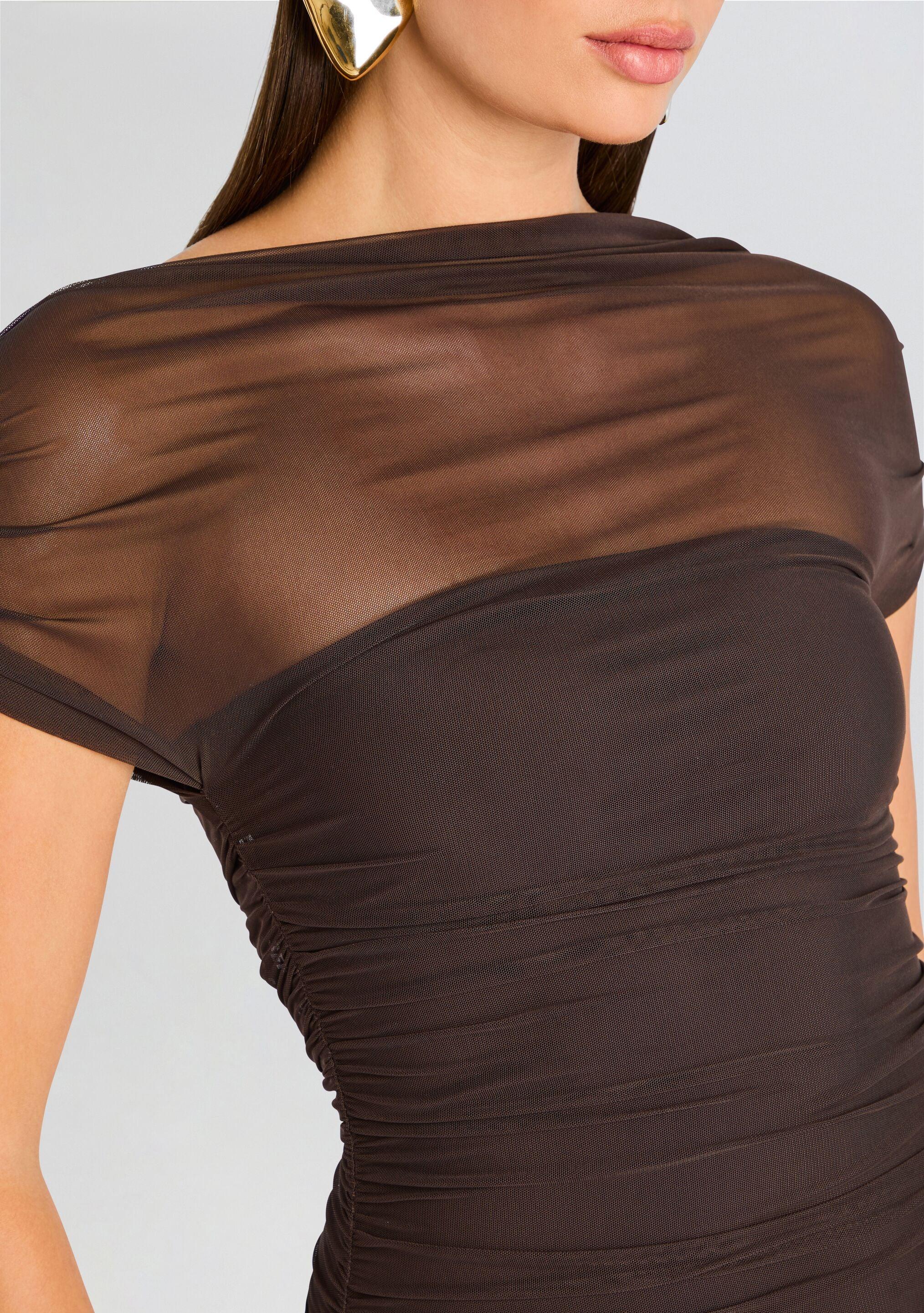 noel mesh midi dress white christmas dresses Ser.O.Ya Noel Mesh Midi Dress in Black