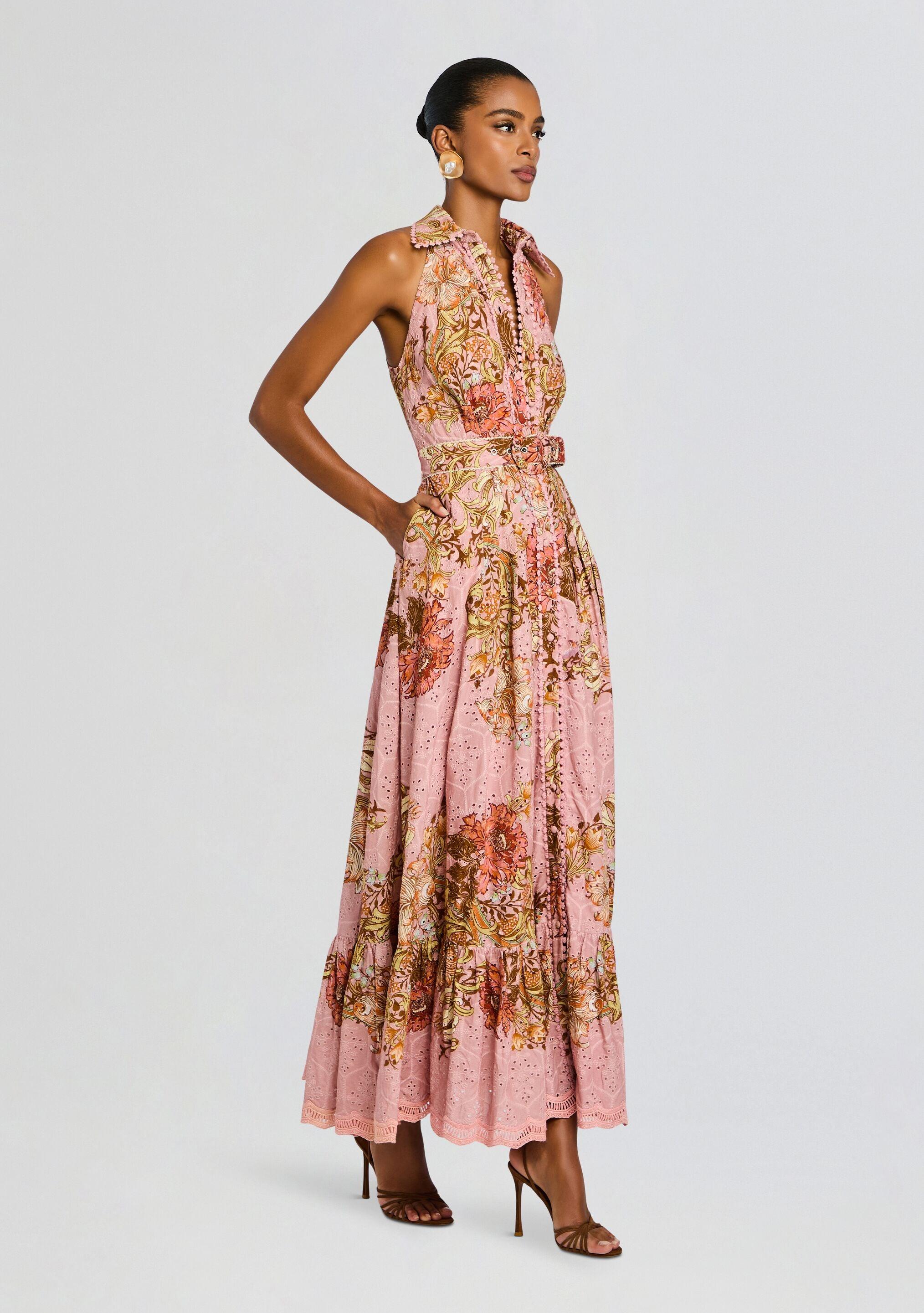 hemant and nandita long dress with buckle belt Hemant and Nandita Long Dress With Buckle Belt