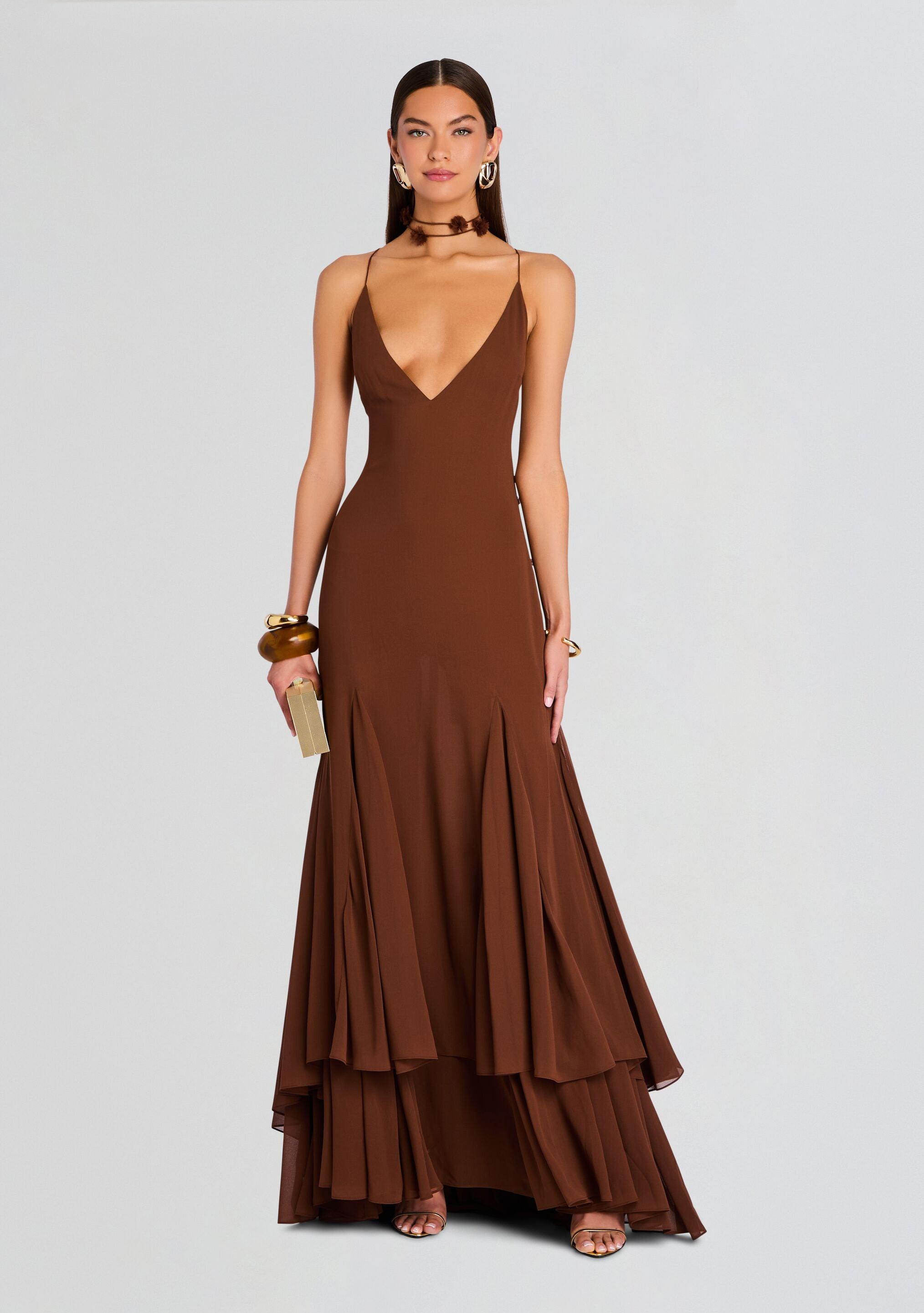 retrofete brown dress Alice Sequin Dress – Retrofete main image 0