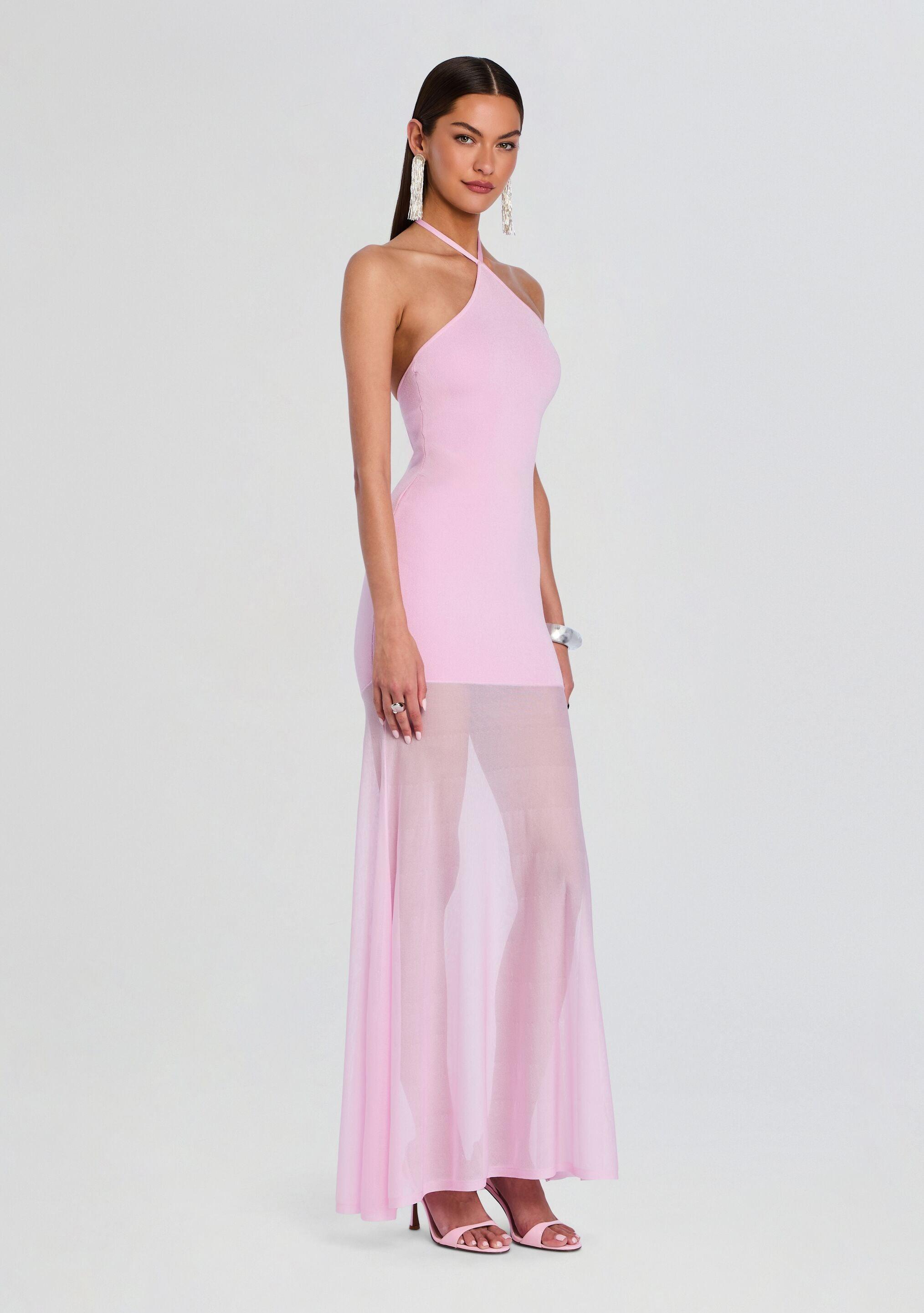 SER.O.YA Jemma Knit Maxi Dress in Pink