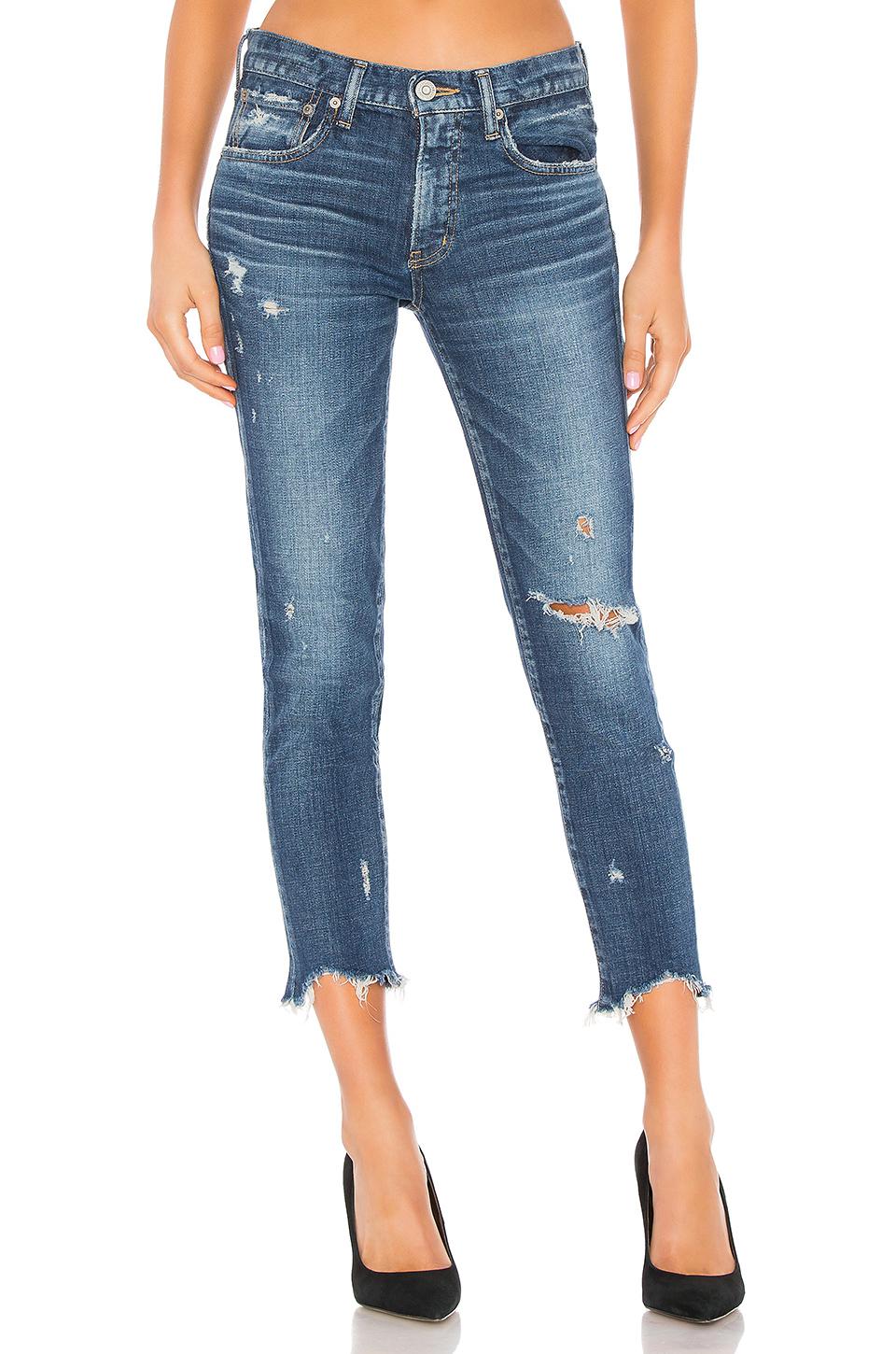 Moussy Cotton Glendale Skinny in Blue 