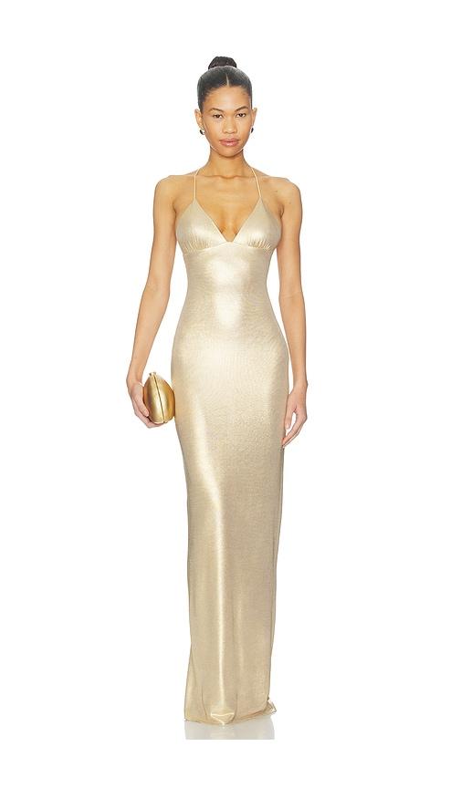 laude the label tiered maxi dress Baltic Born Womens Mariella Tiered Maxi Dress | Navy + Rust
